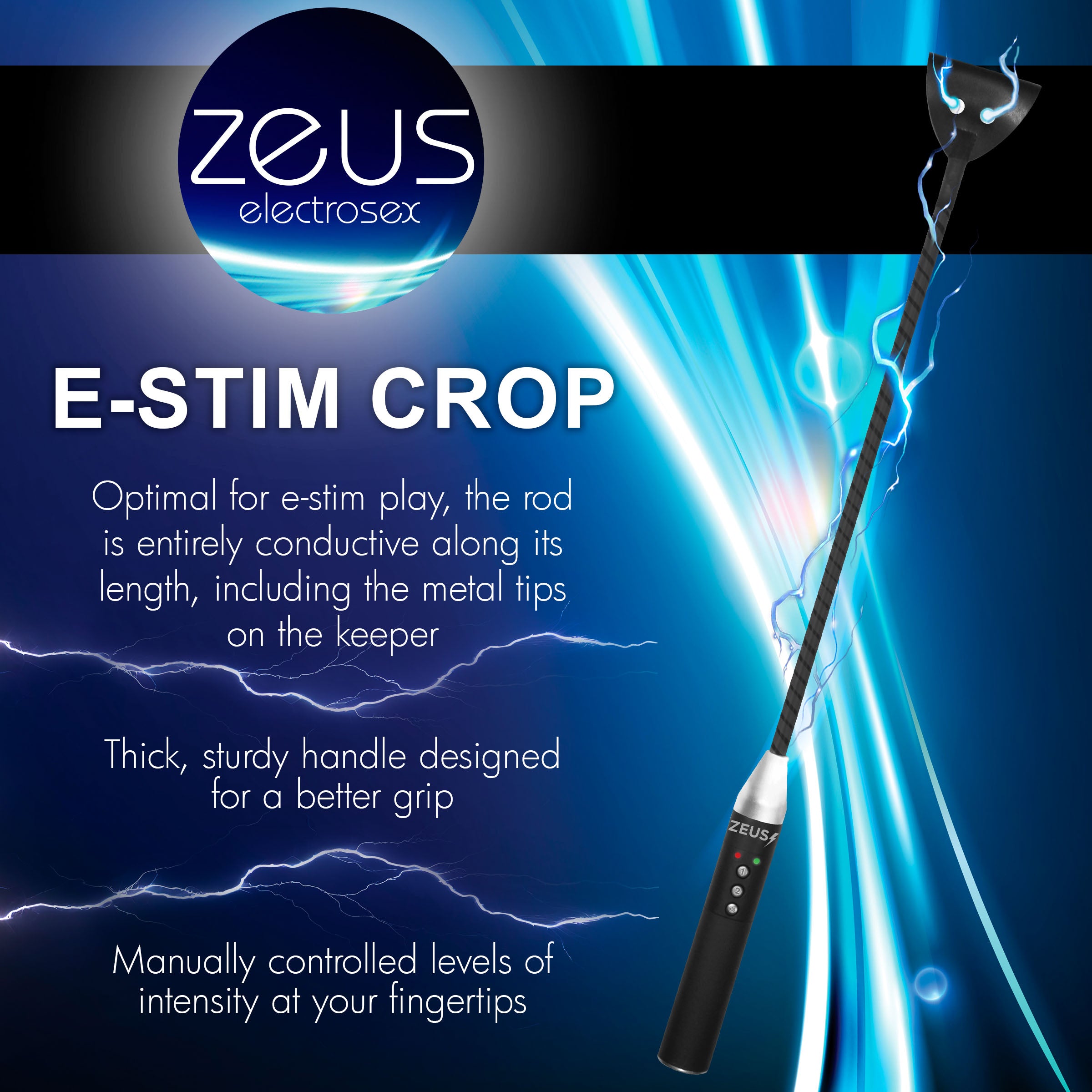 E-stim Crop by Zeus brand with visible logo