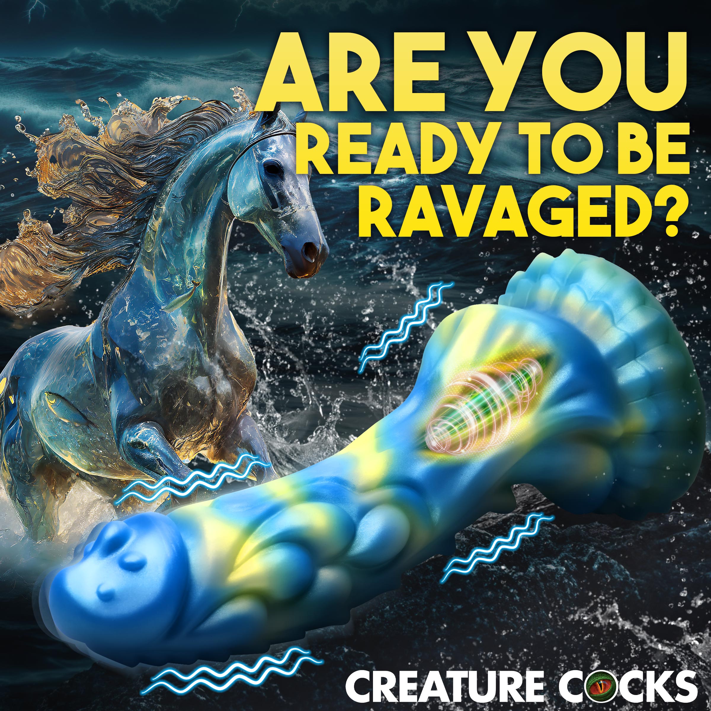 Promotional image asking if you're ready for the Sea Stallion vibrator