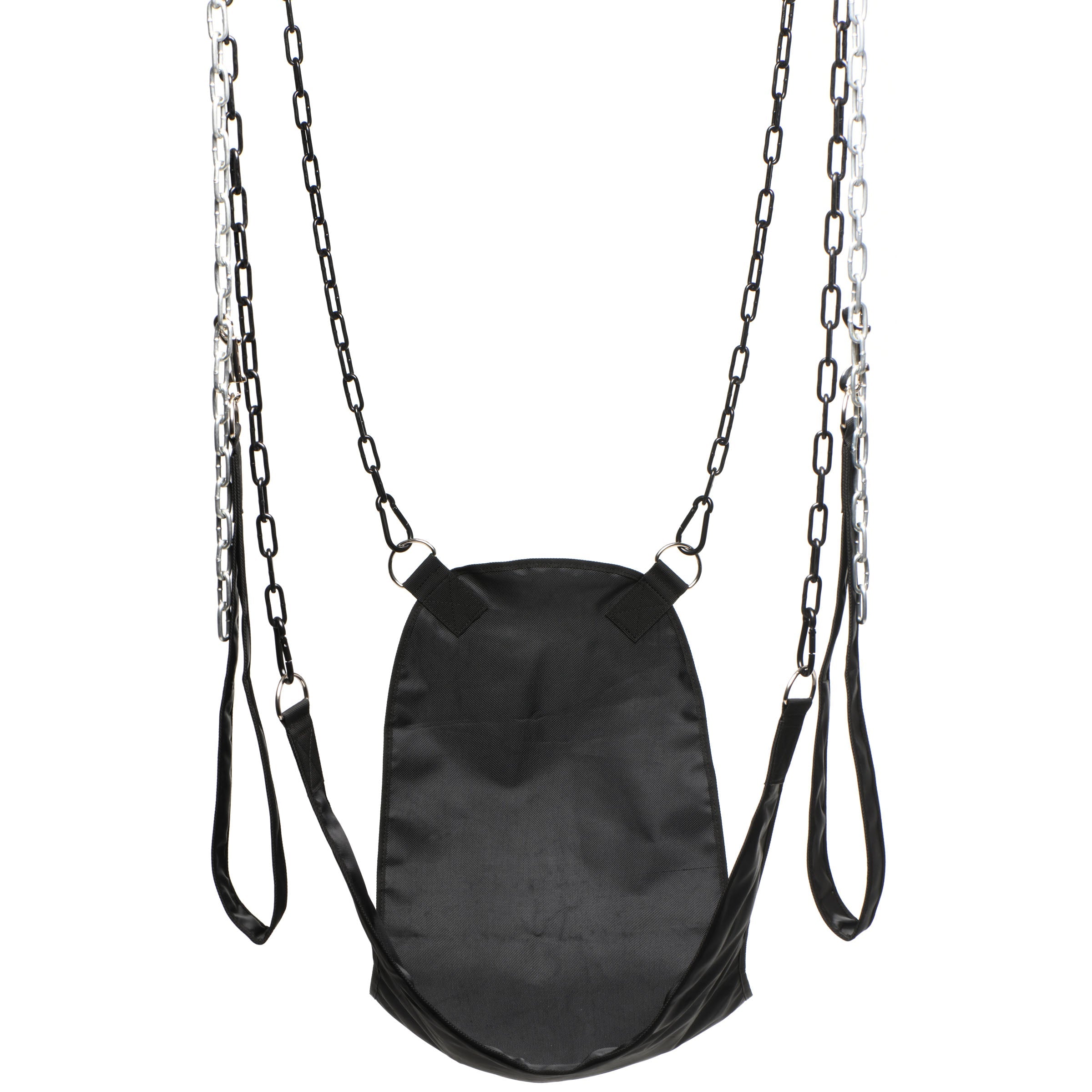 Black carrying bag for nylon sex sling with chains