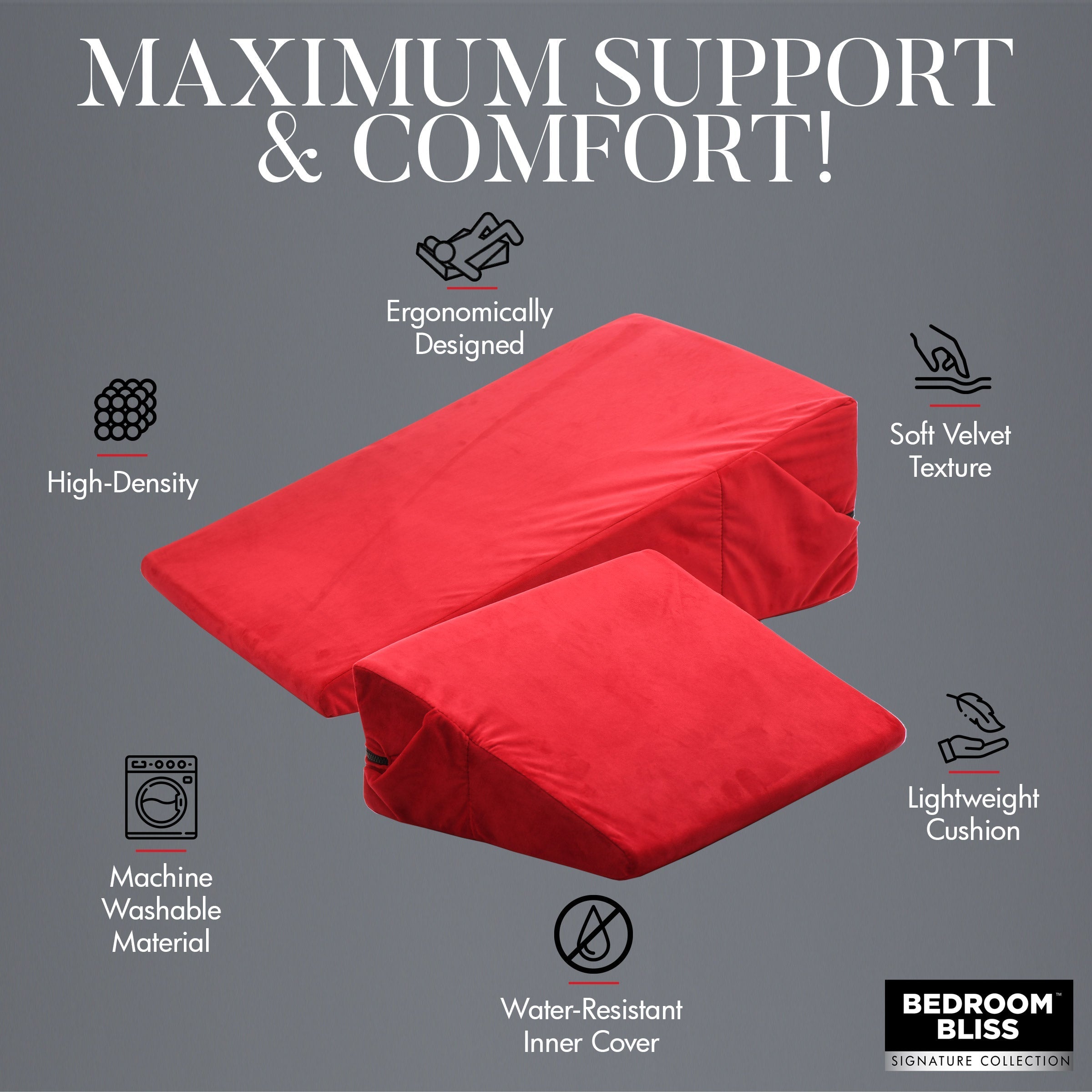 Love Cushion Set emphasizing support and comfort for the bedroom