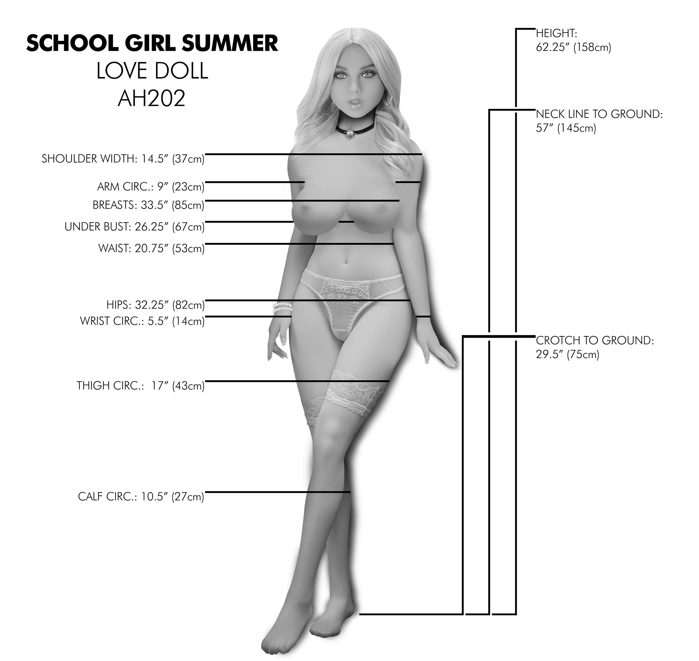 'School Girl Summer Love Doll' model A1-2 display