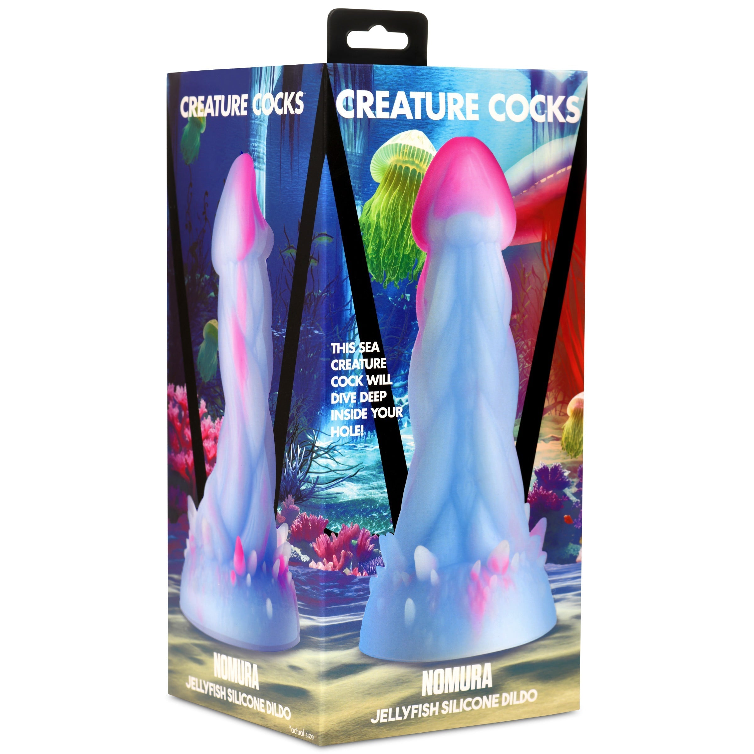 Nomura Jellyfish Silicone Dildo packaged in a discreet box