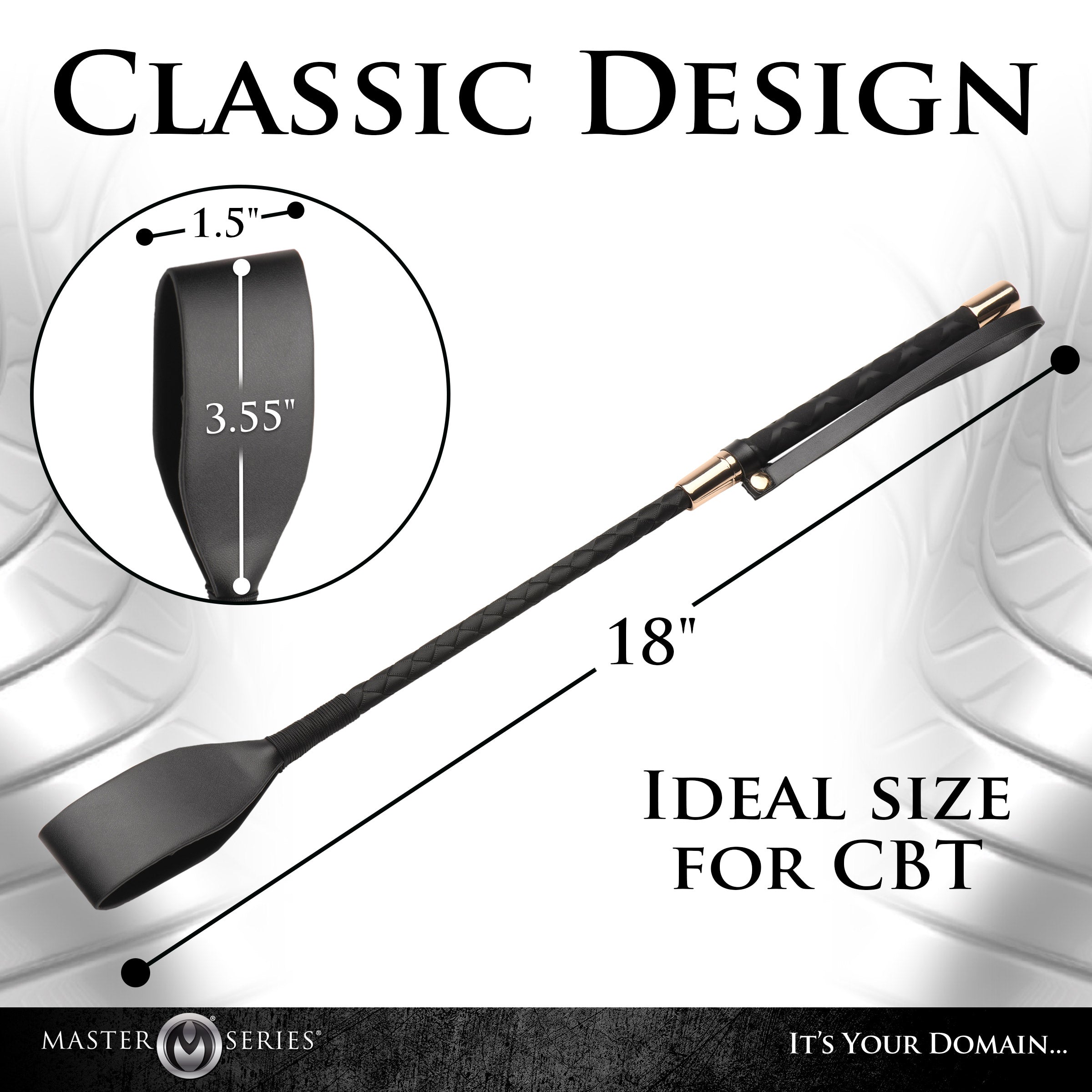 Stallion Riding Crop showcasing its 18-inch length for balanced control