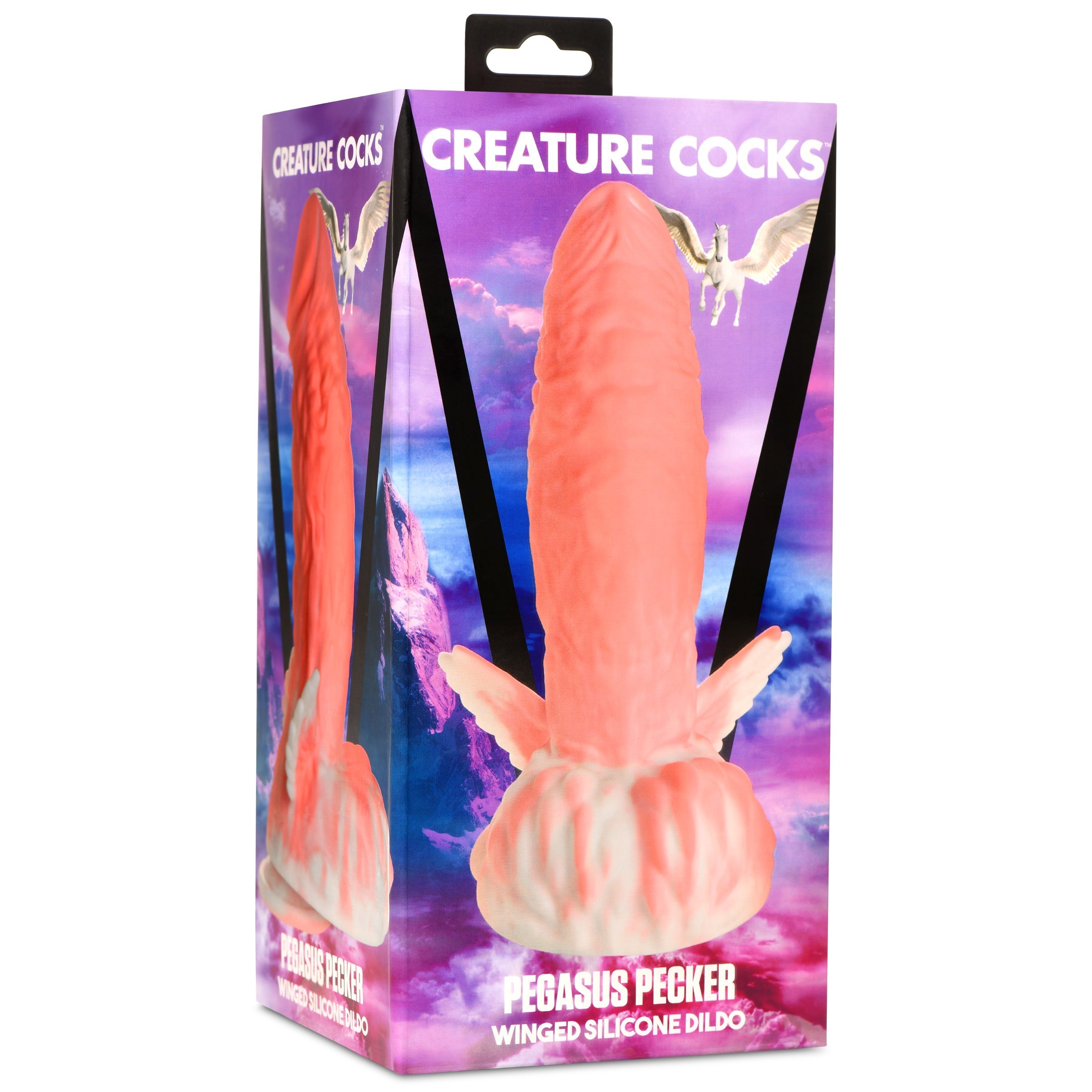 Pegasus Pecker silicone dildo in its original packaging