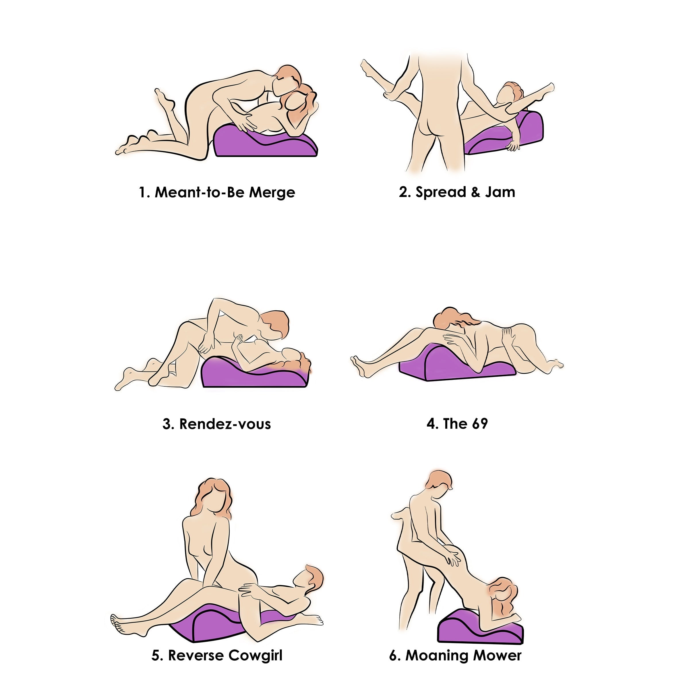 Instructional image for using the Contoured Love Cushion