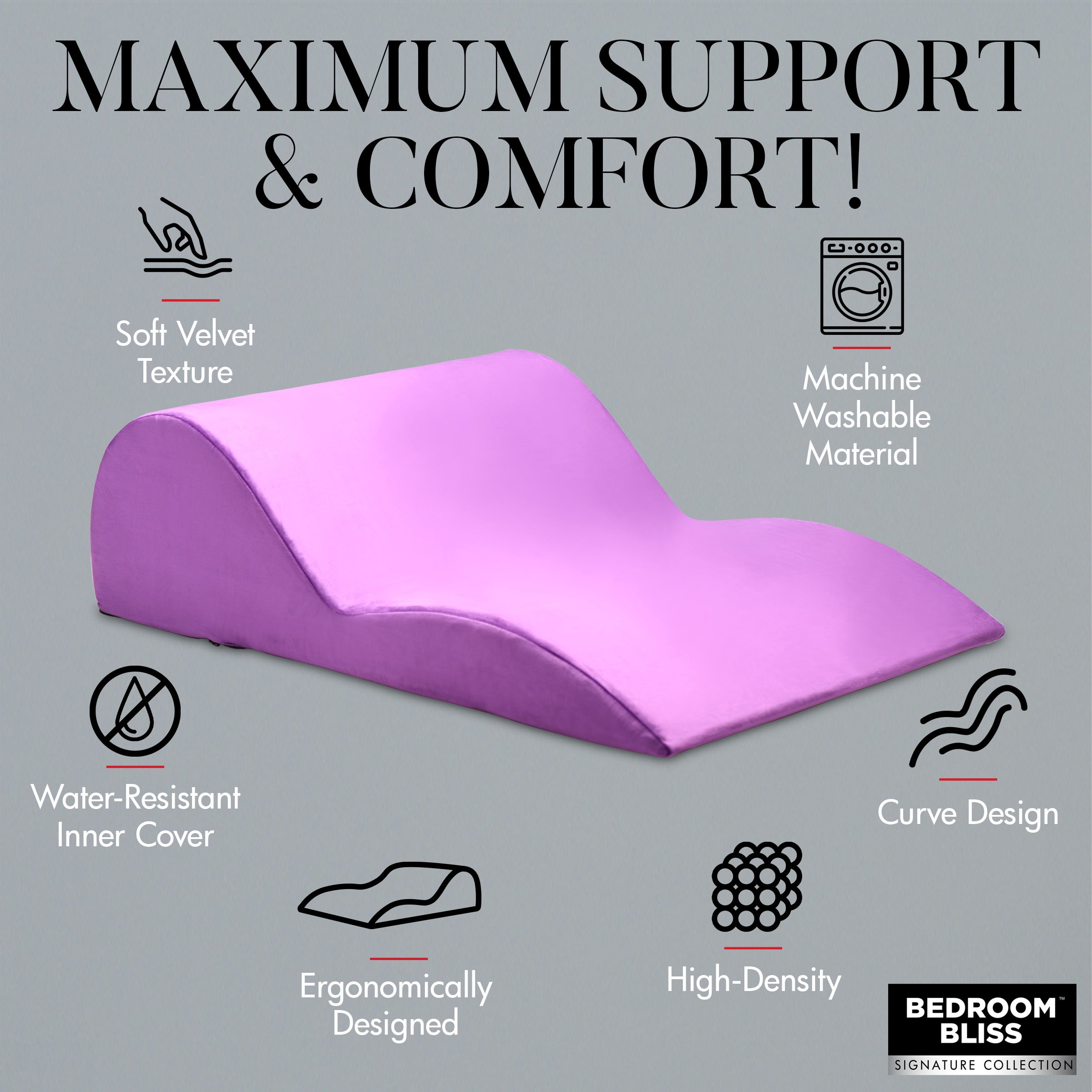 The Contoured Love Cushion offering maximum support for relaxation