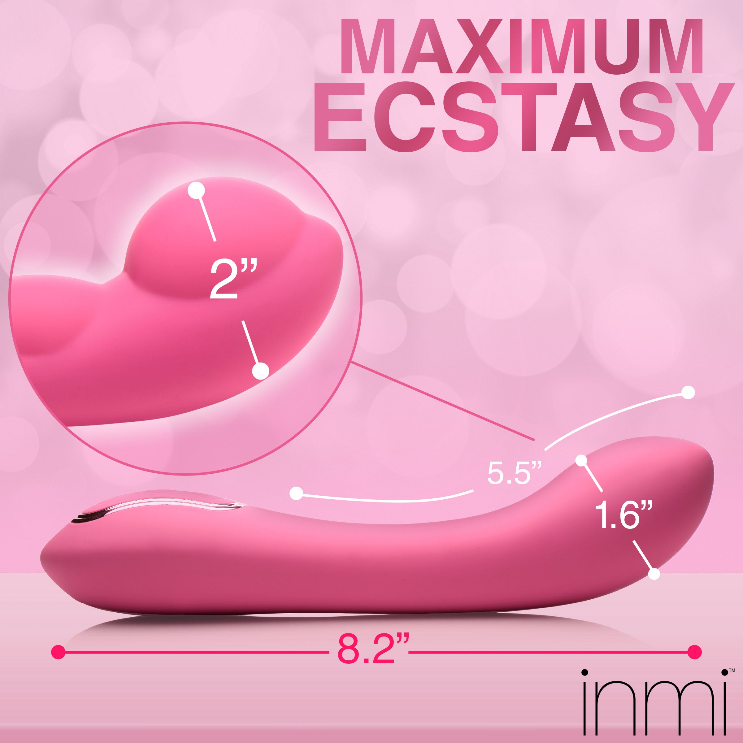 Pink Extreme-g Inflating G-spot Vibrator for enhanced pleasure