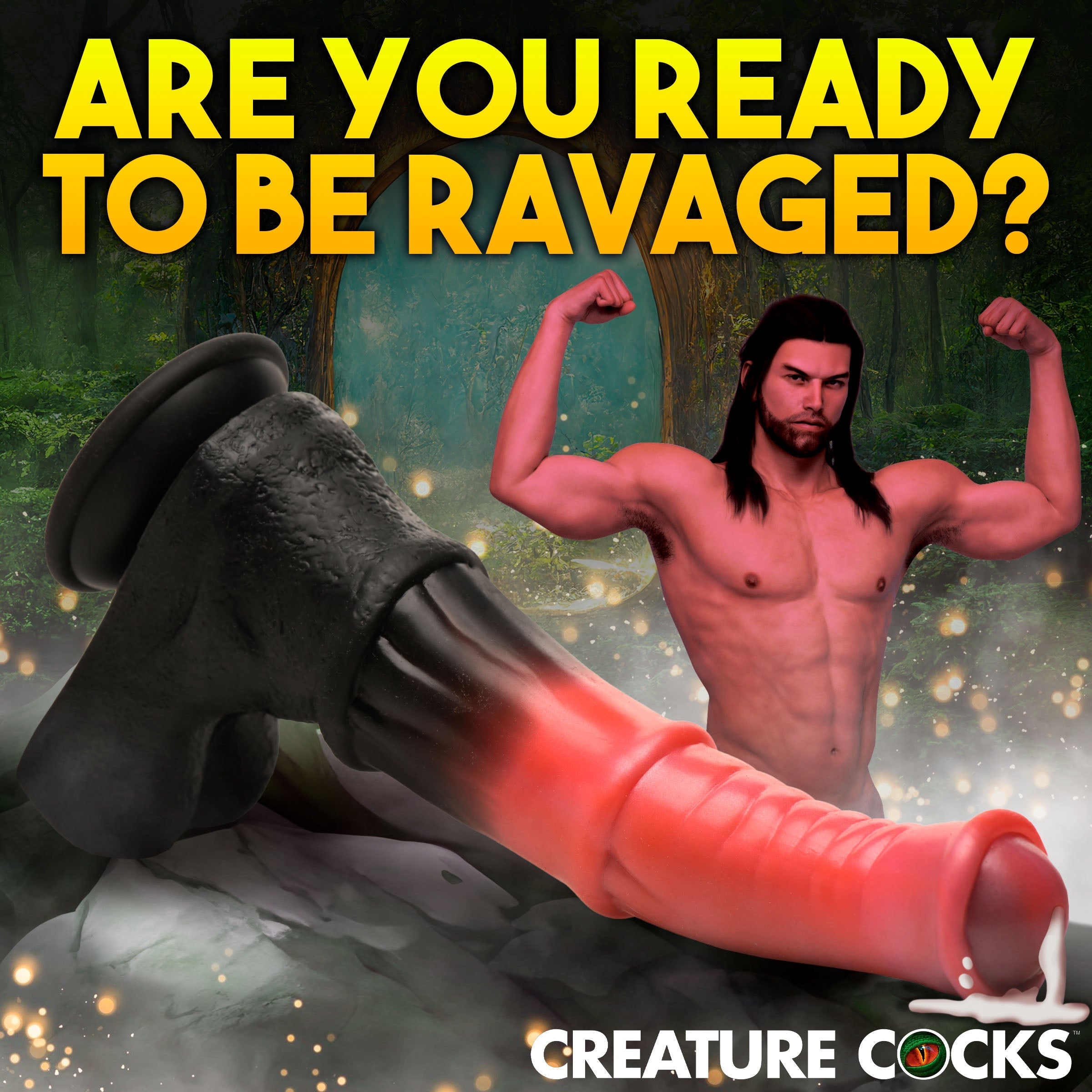 Centaur-inspired silicone dildo ready for an intense experience