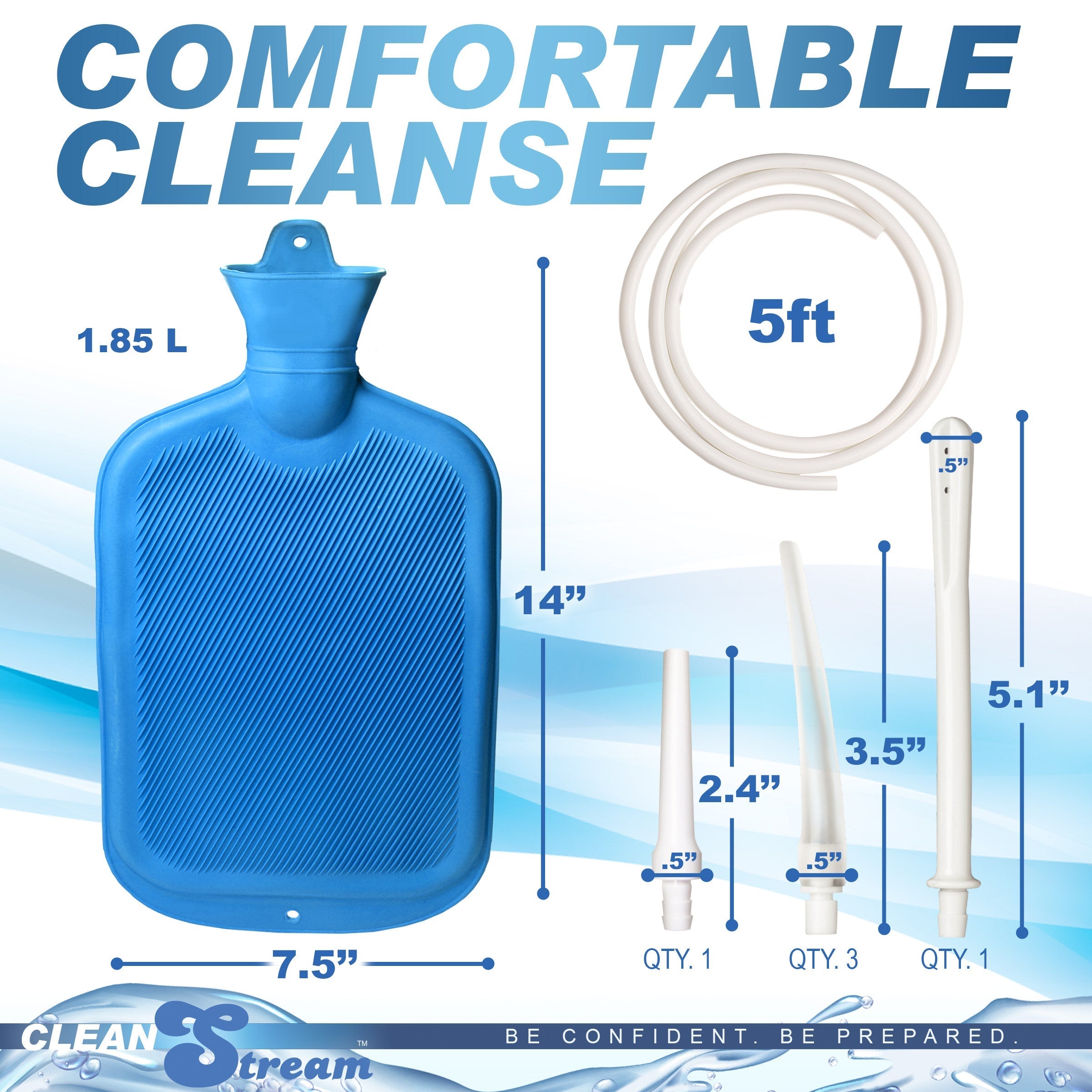 Comfort Cleanse enema water bottle for hygiene