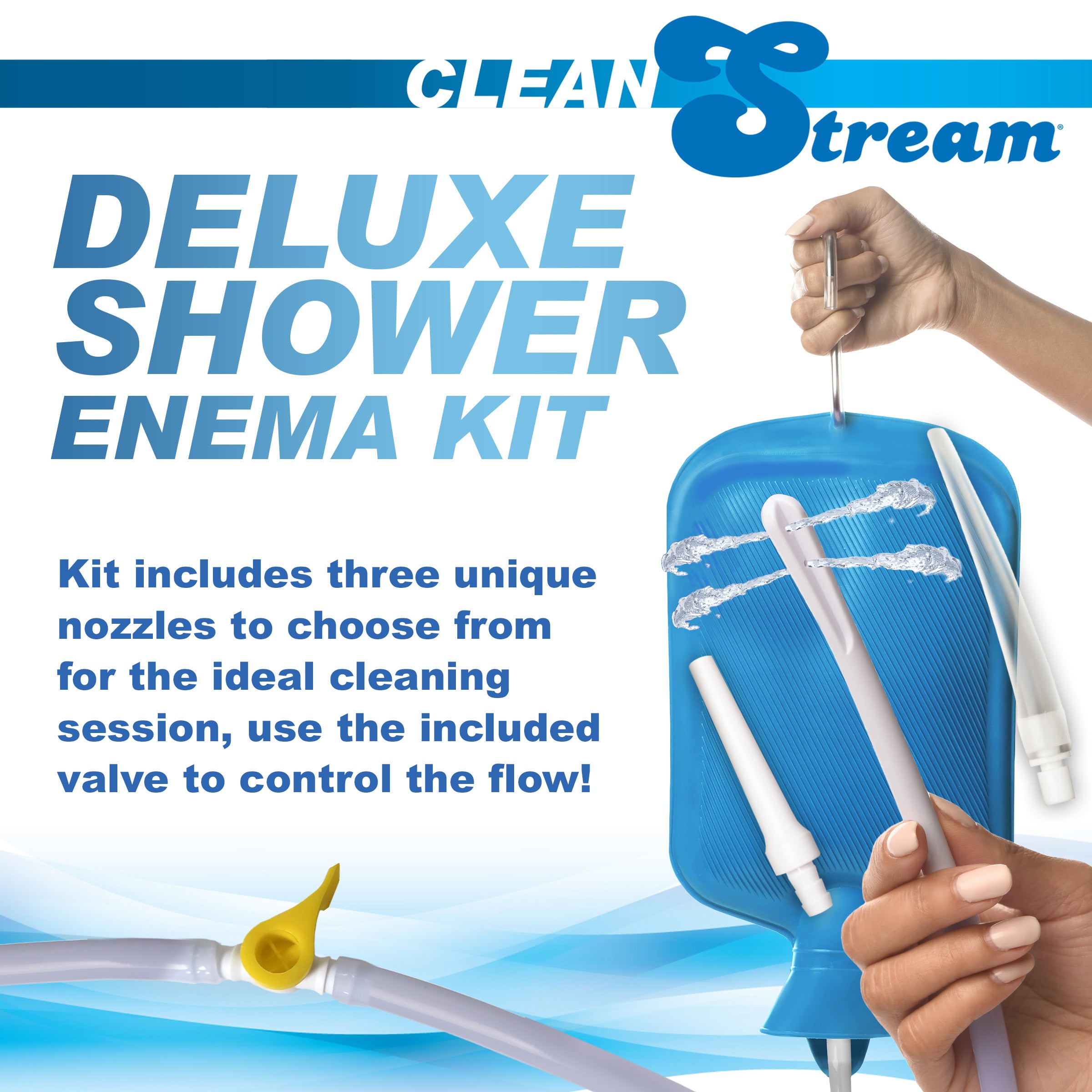 Clean 8 Deluxe Shower Enema Kit with branding