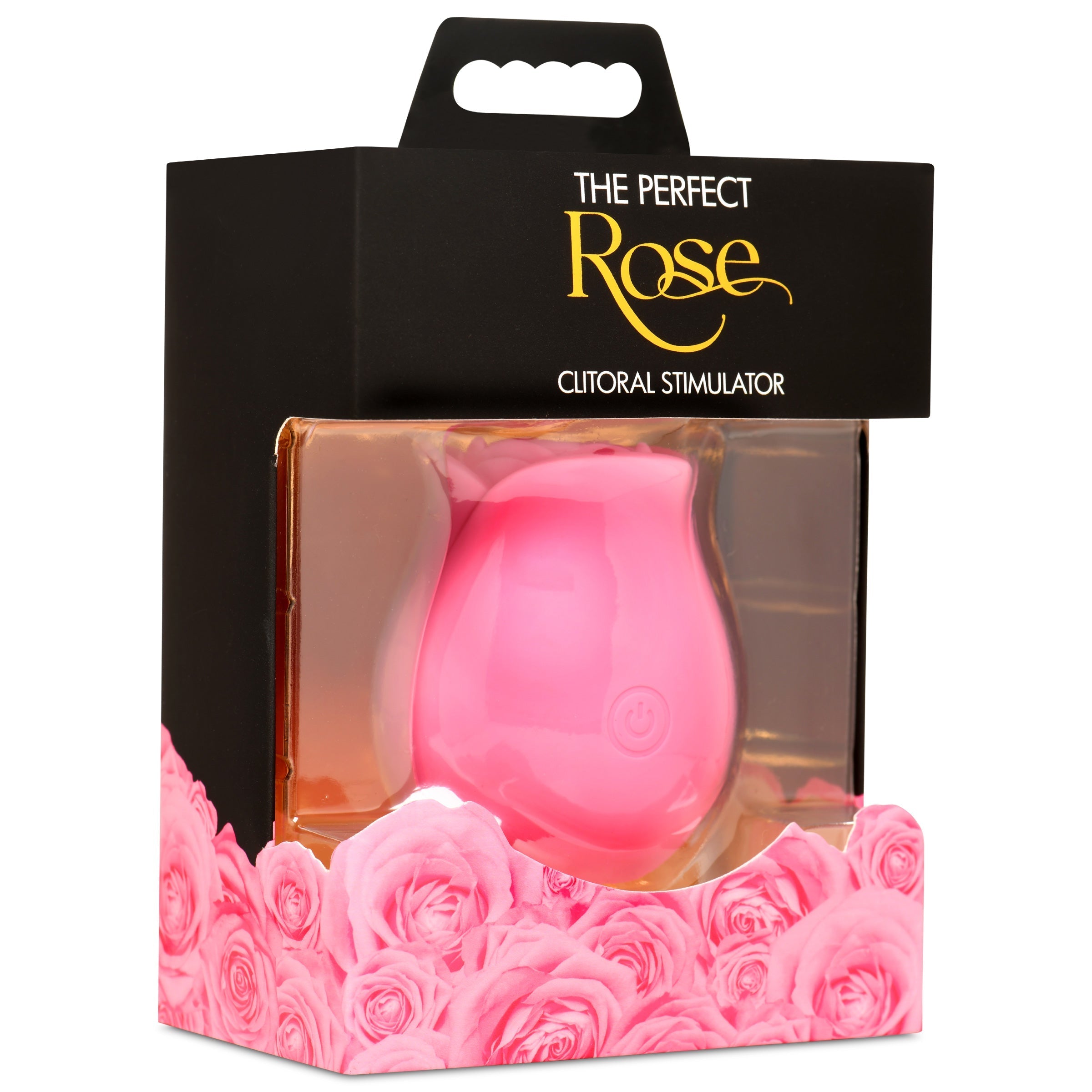 Pink rose-shaped clitoral vibrator for targeted pleasure