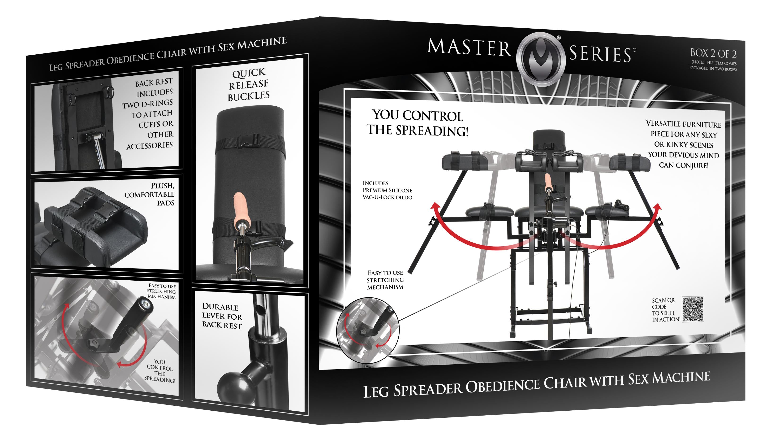 Image of the no-slip strap-on harness included with the Leg Spreader Obedience Chair