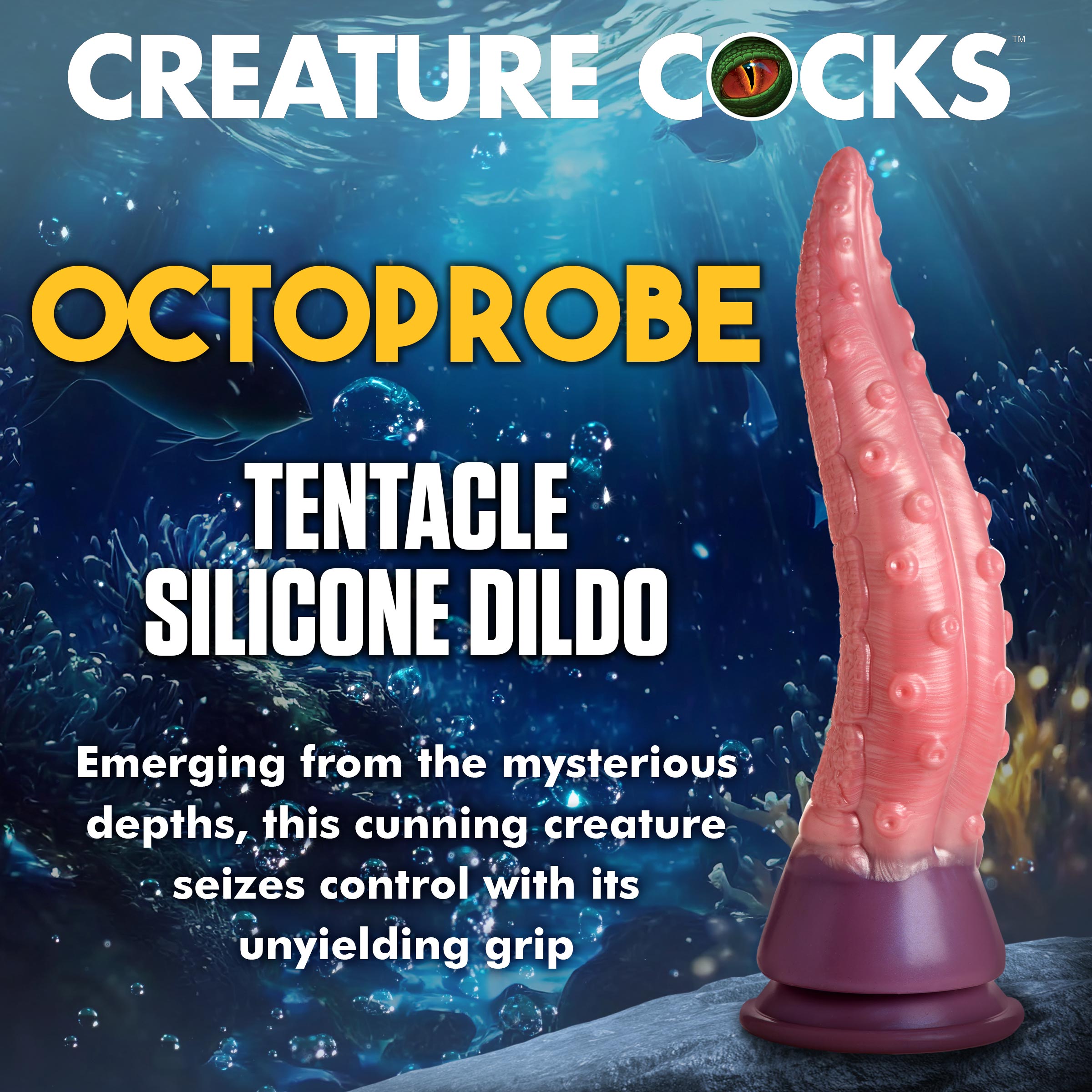 Silicone dildo with octopus tentacle design