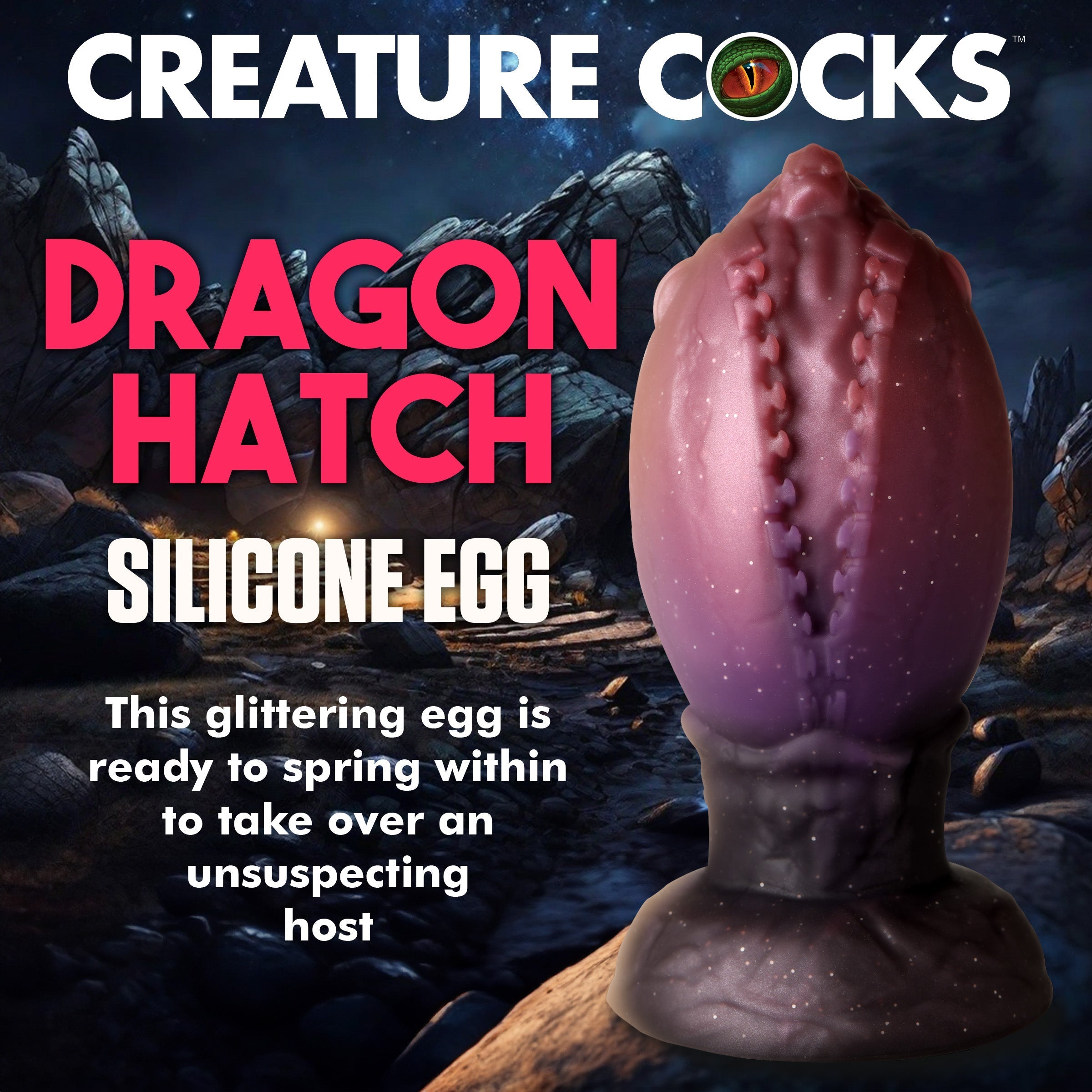 Close-up of the textured surface of Dragon Hatch Silicone Egg