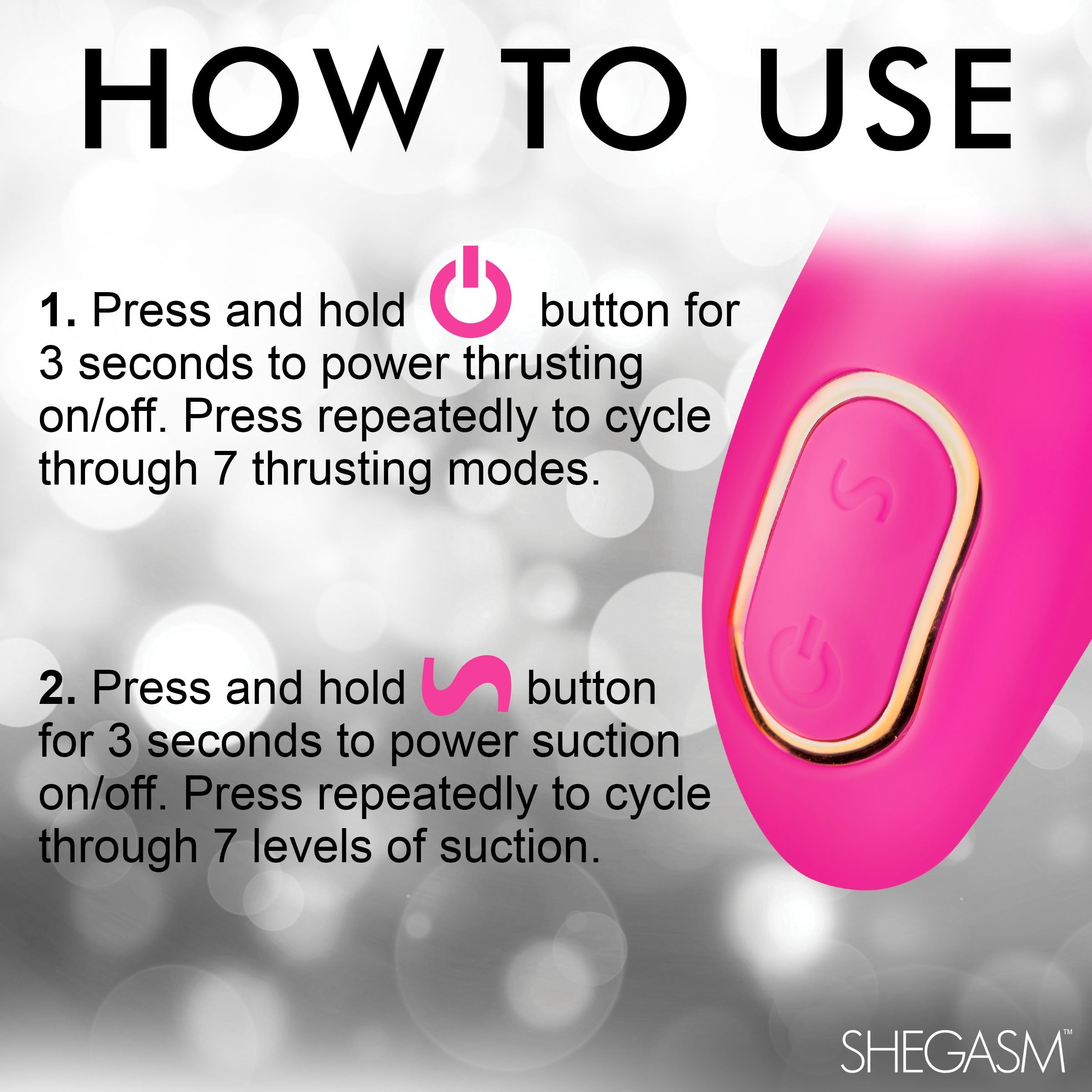 Instructions for using the Pro-thrust Thrusting Rabbit Vibrator