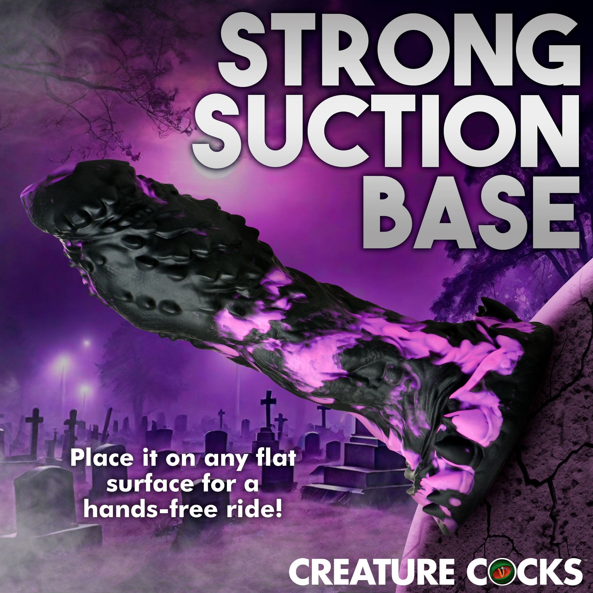 Grim Silicone Dildo with a strong suction base feature