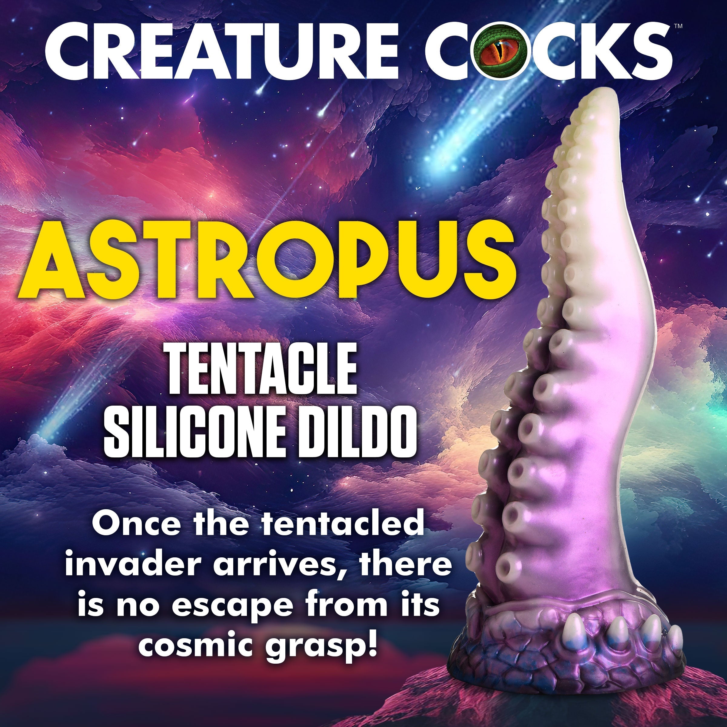 Graphic of an alien with the Astropus brand name