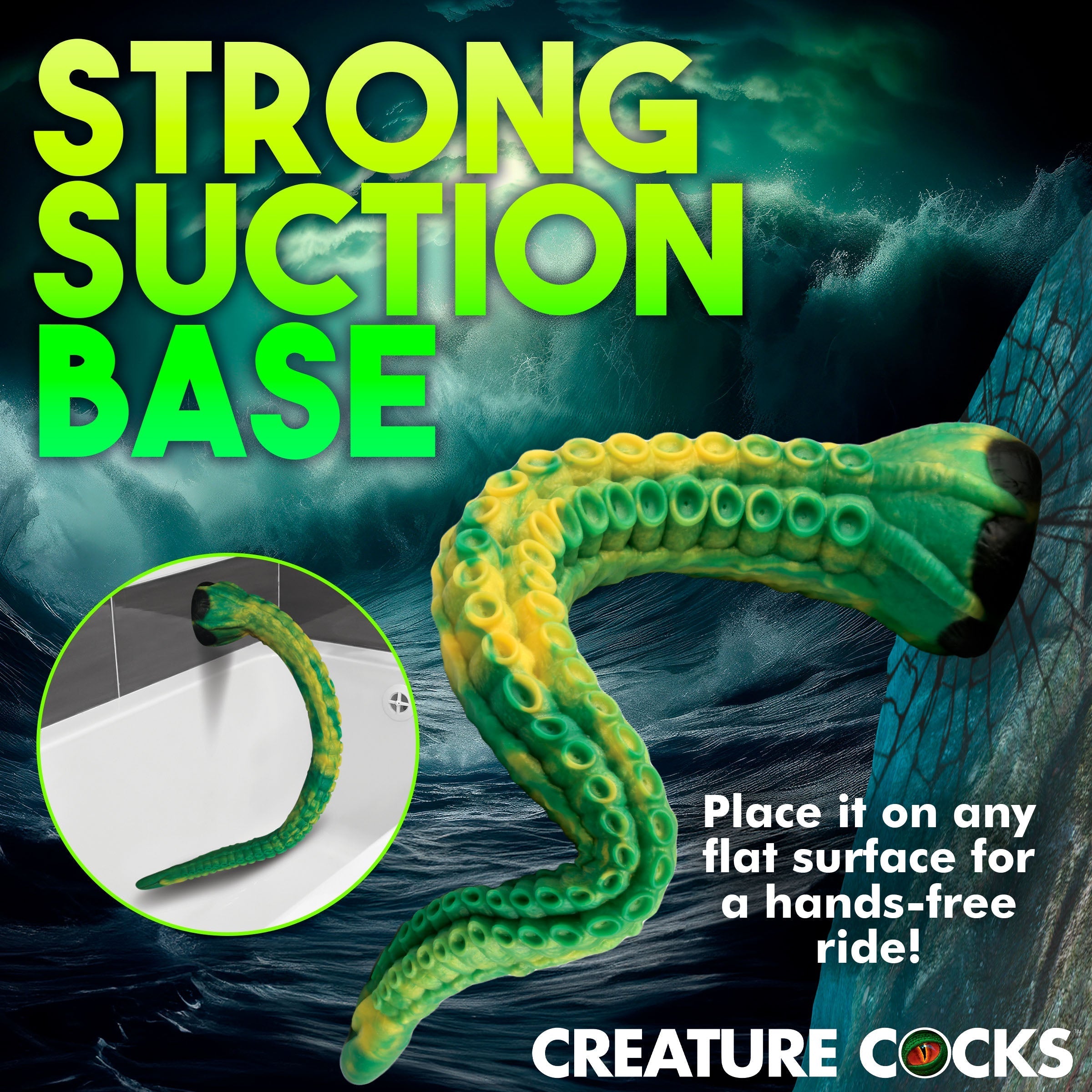 Durable silicone dildo with a strong suction base for stability