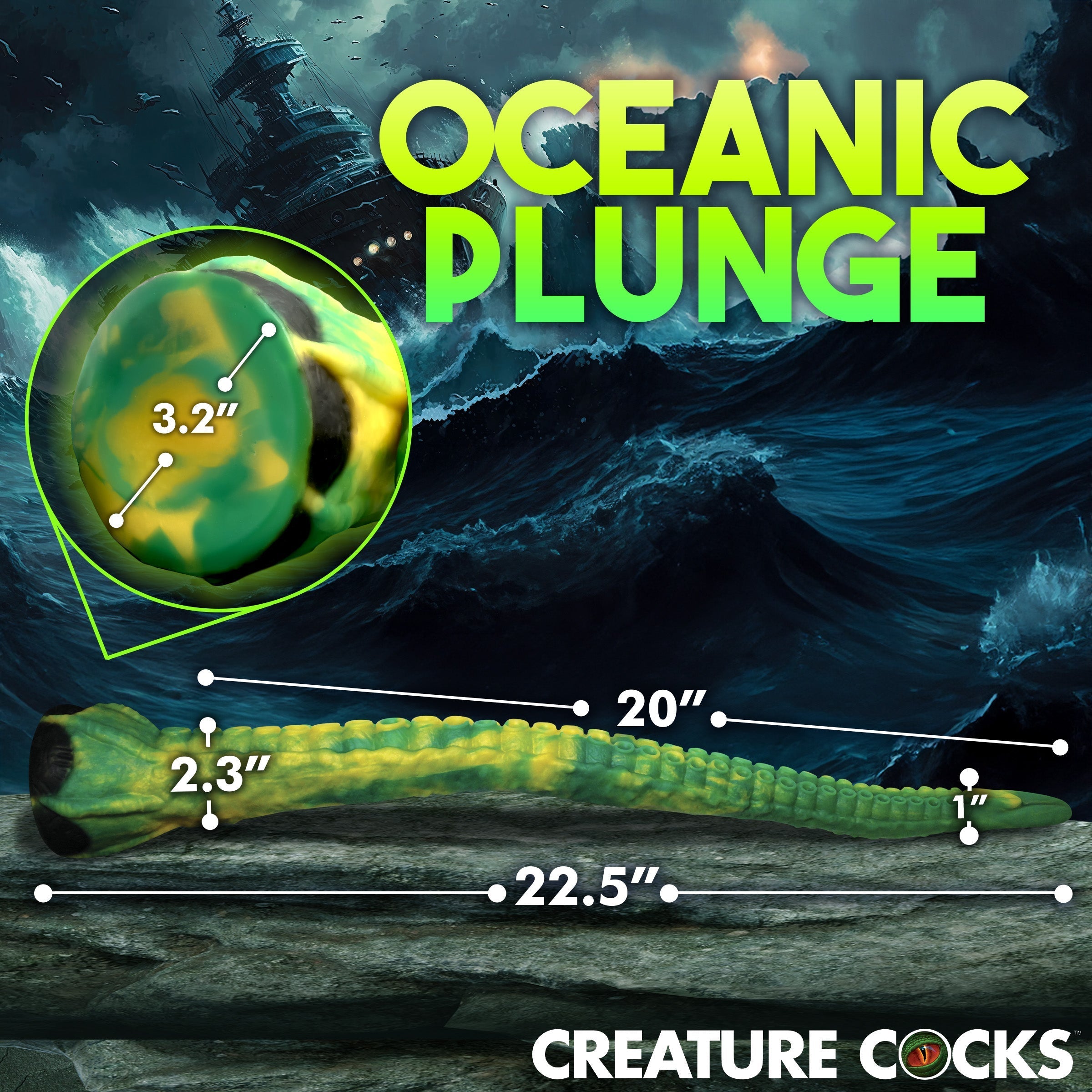 Ocean-themed extra long tentacle silicone dildo