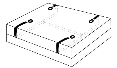 Packaging for the Bedroom Restraint System with visible product components