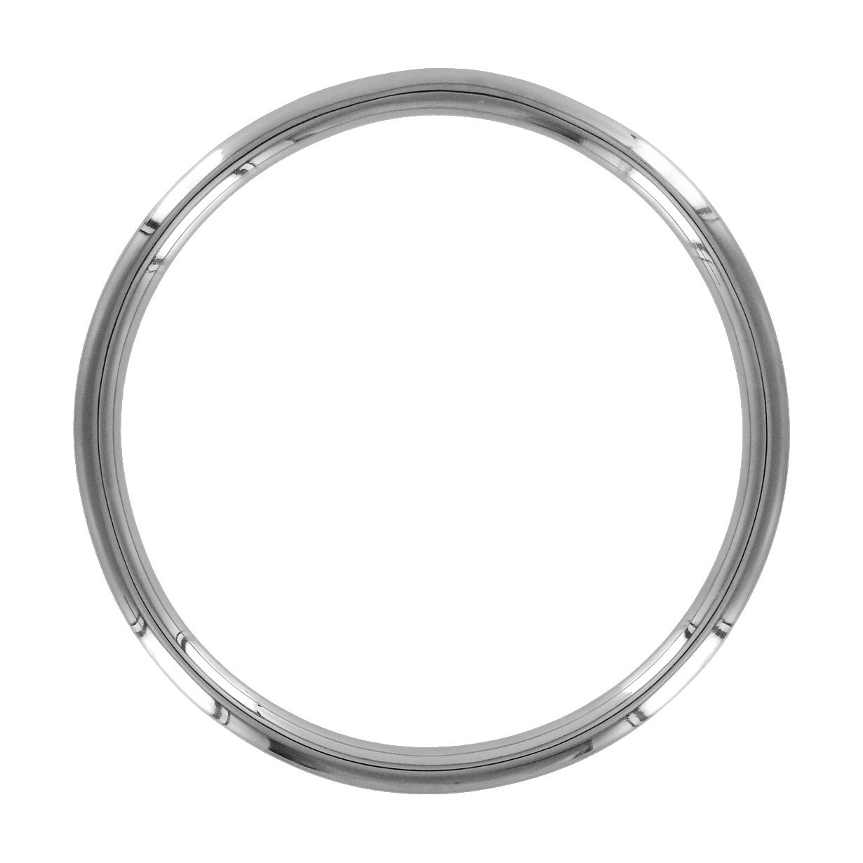 Stainless steel ring designed for shibari rope bondage on a white background