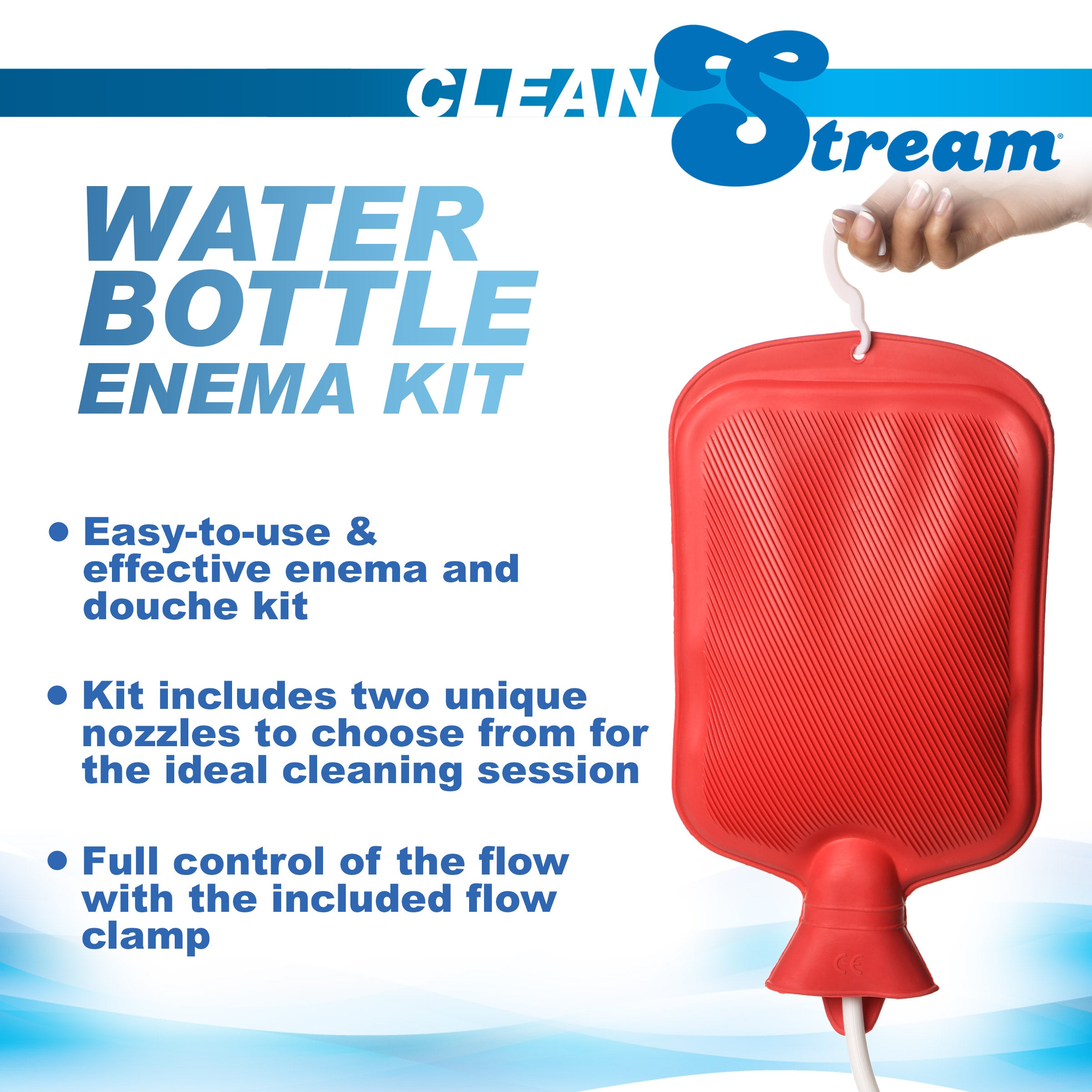 Cleanstream water bottle enema kit with all components