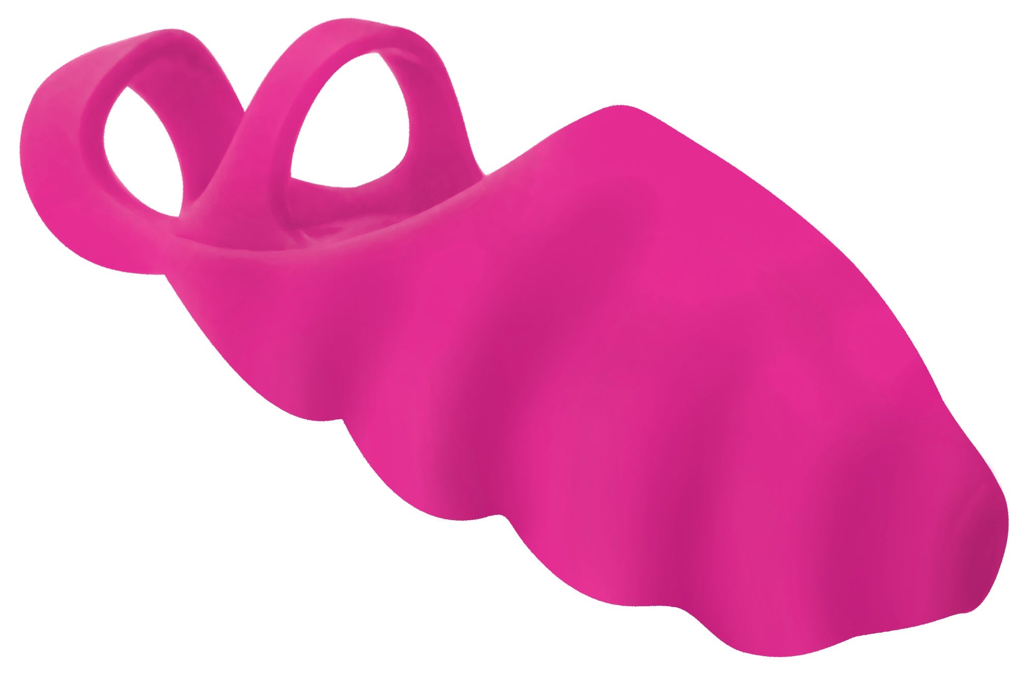 A silicone finger vibrator in a shade of pink designed for intimate stimulation