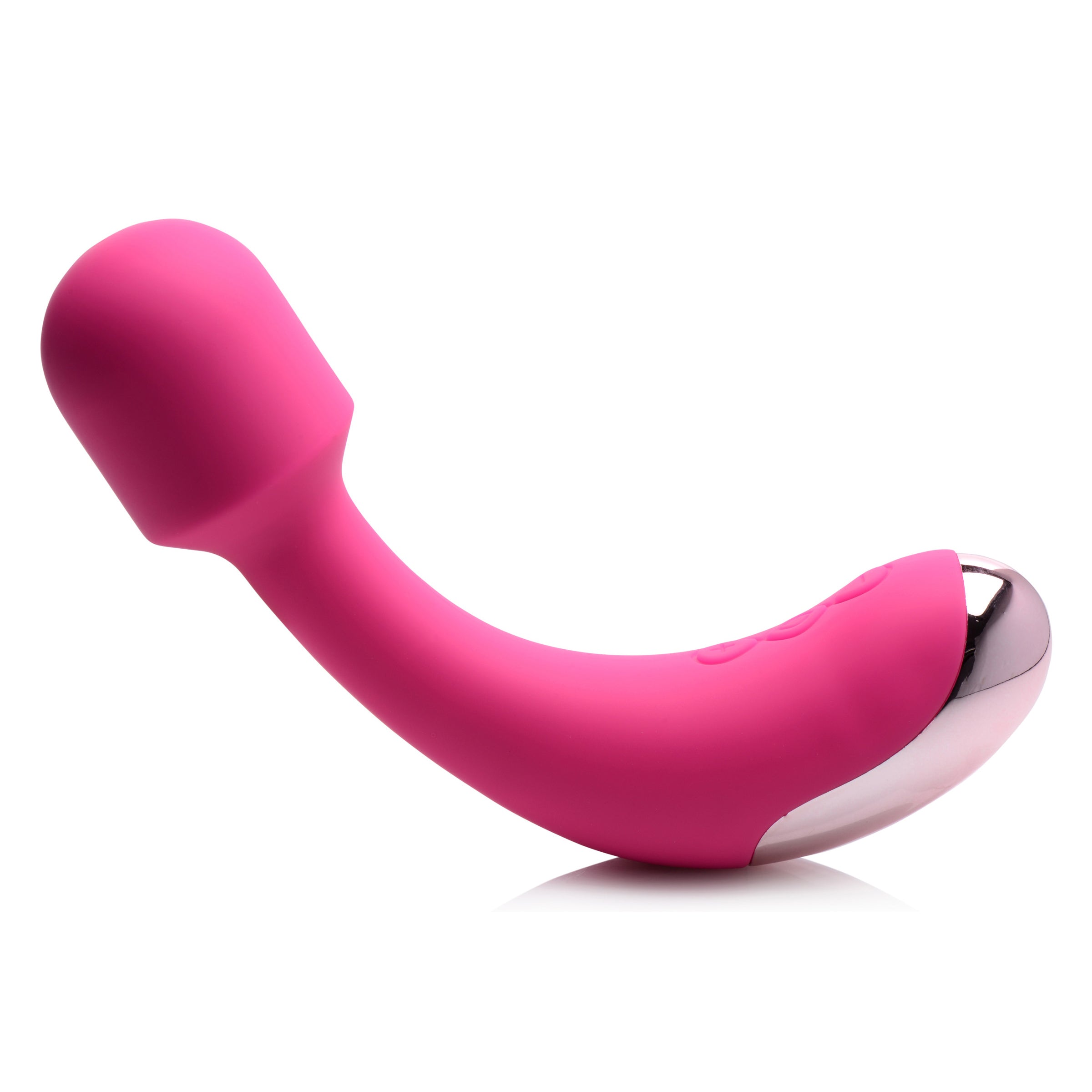 Close-up view of the pink G-spot wand's texture and contours