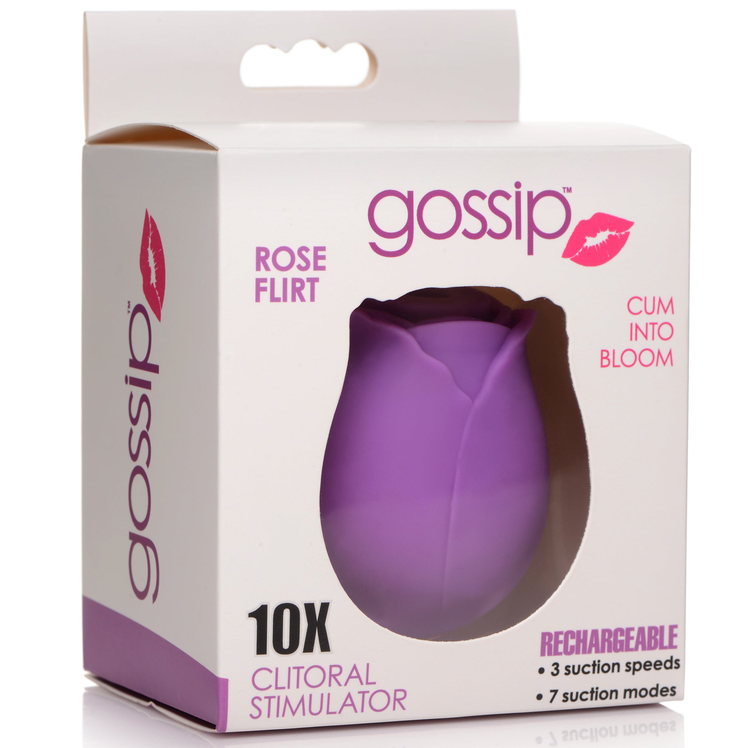 Rose Flirt 10x clitoral suction toy in pink design