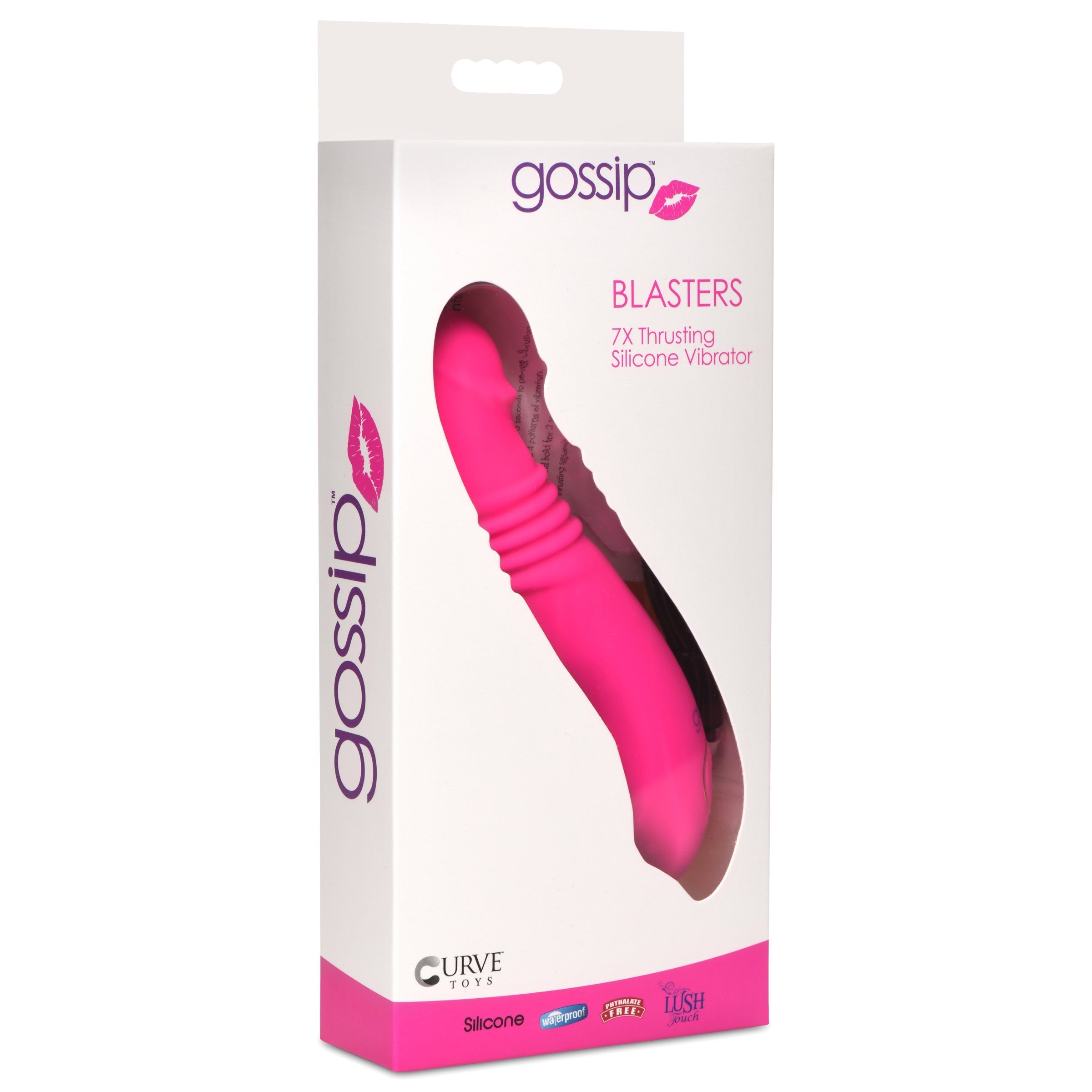 Pink Blaster 7x Thrusting Silicone Vibrator with bullet design