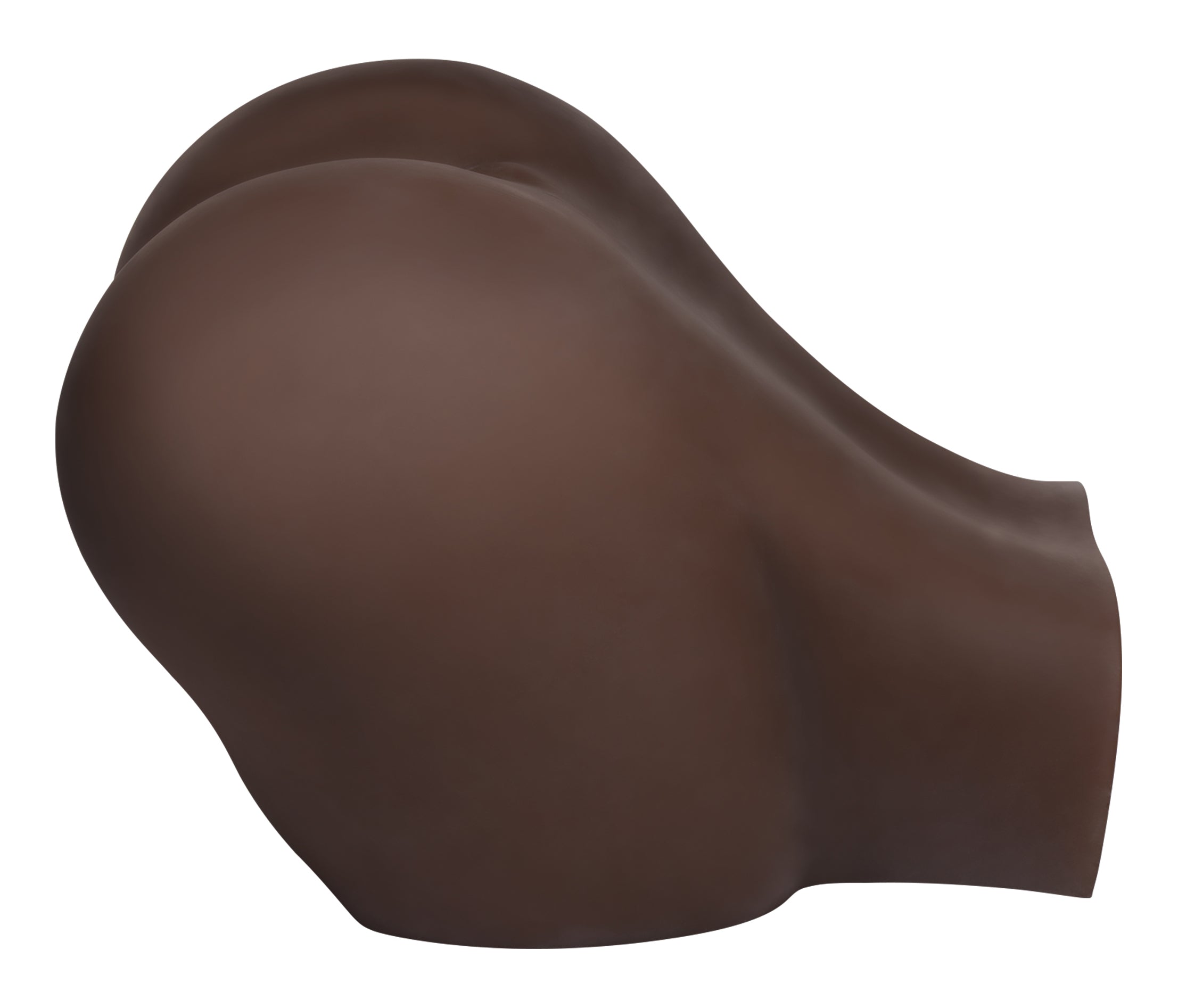 Artistic representation of 'Mistress Paris Doggie Style' adult toy as a chocolate sculpture