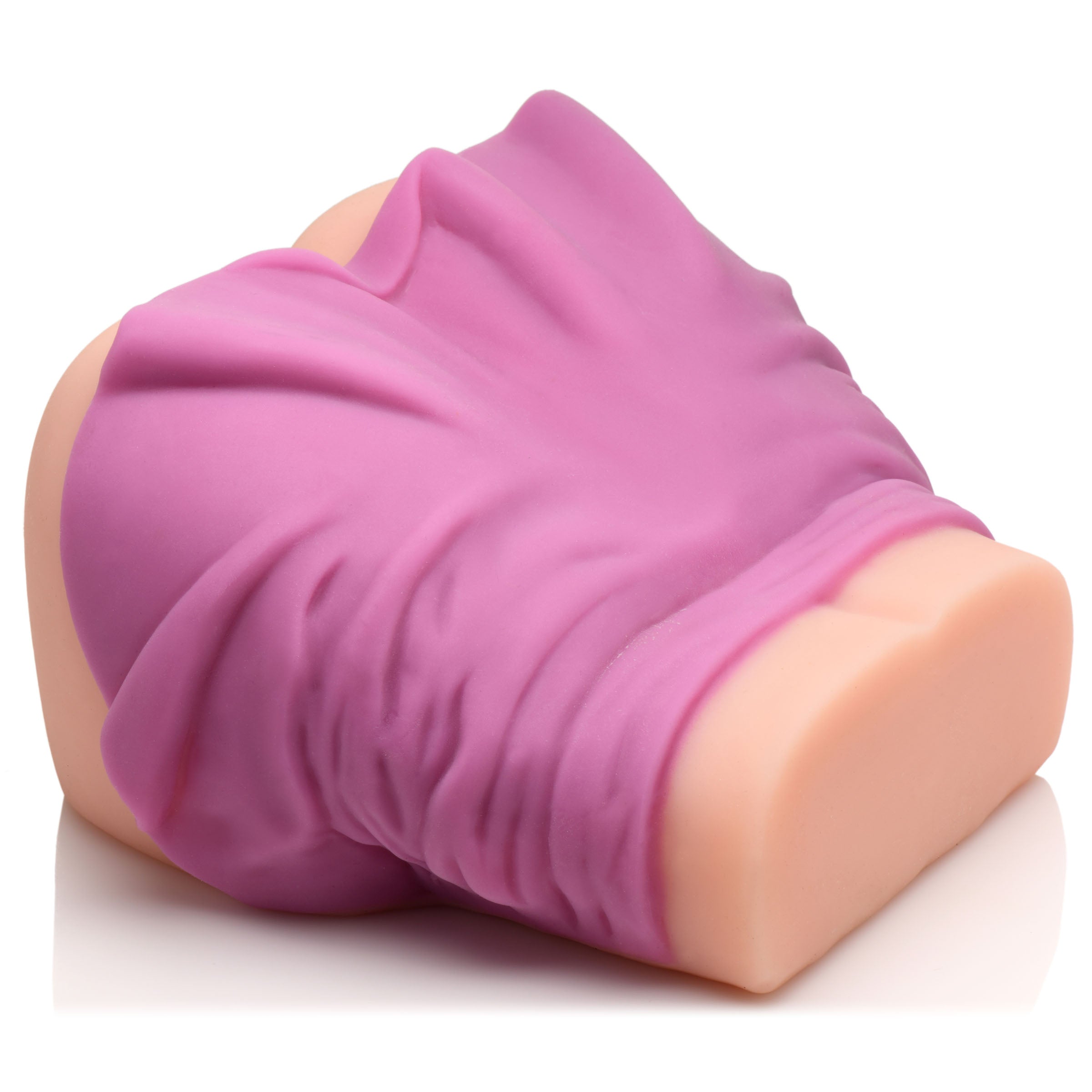 Adult toy designed to resemble the lower body, covered with a pink fabric