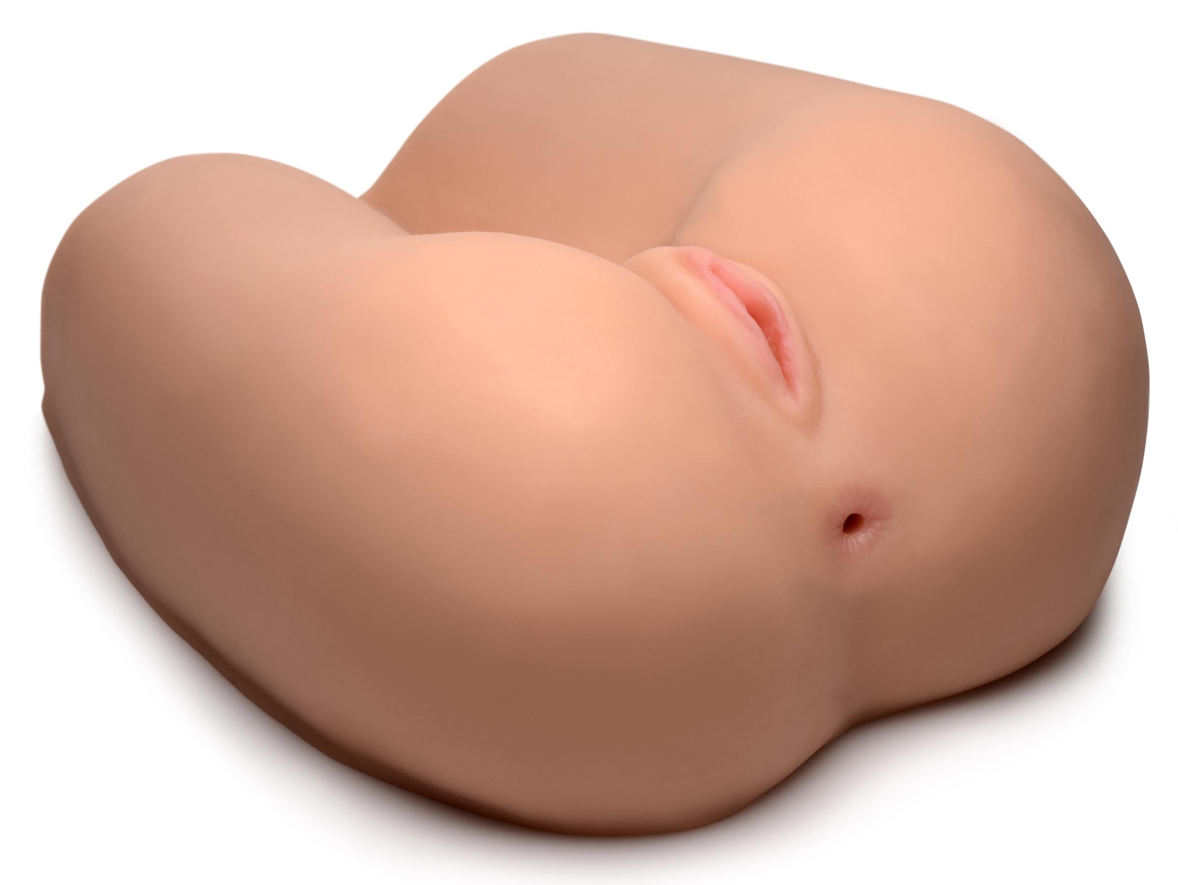 Lifelike adult pleasure product designed to mimic a female lower body