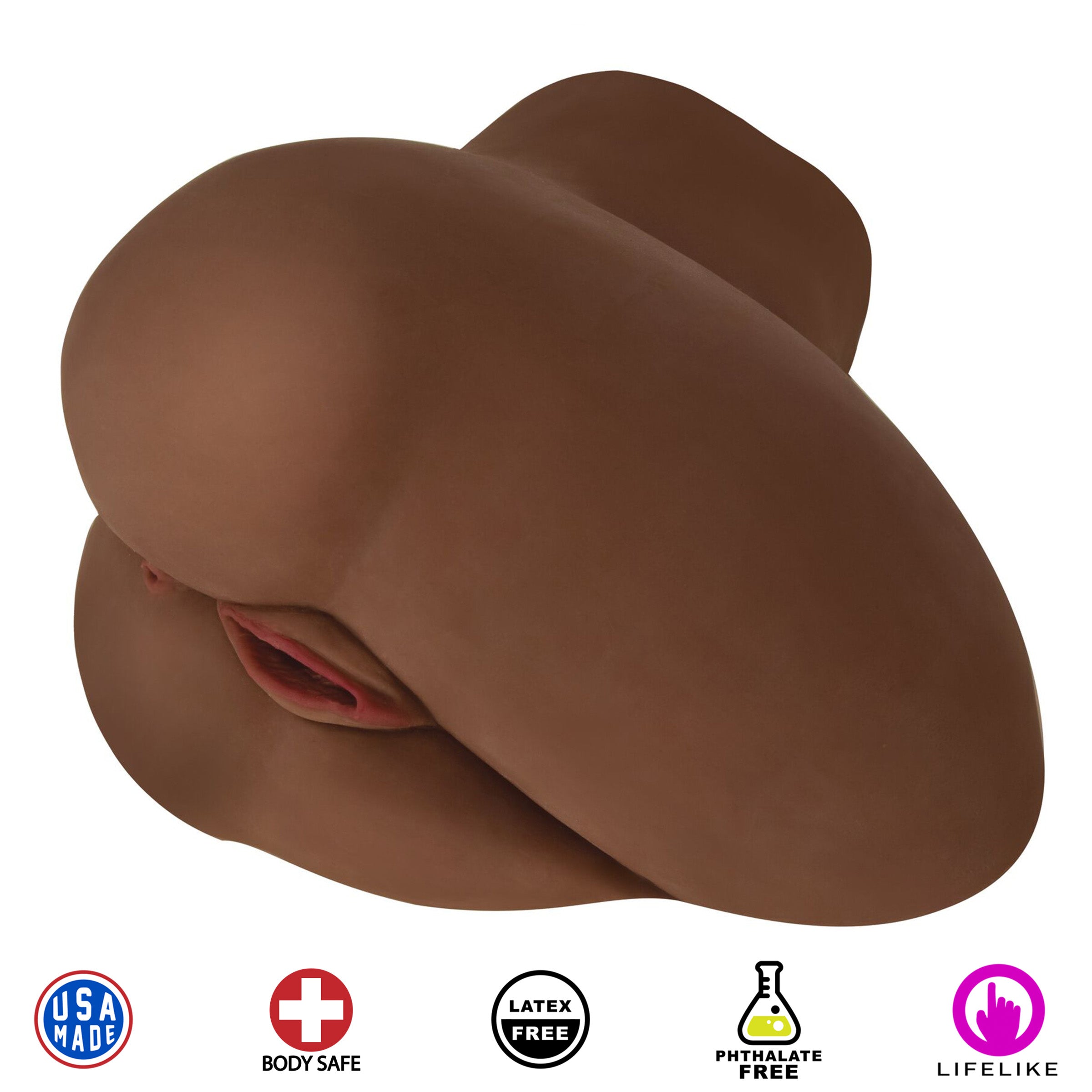 Annotated image of Mistress Jada Sidesaddle Butt product showing various dimensions and angles