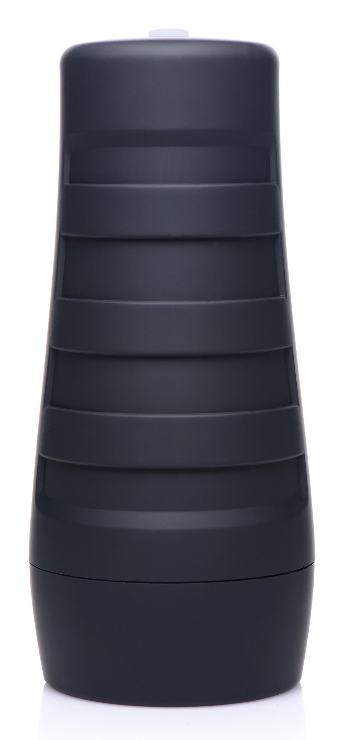 The packaging of the Tia Deluxe Ass Stroker featuring a black design with a white label