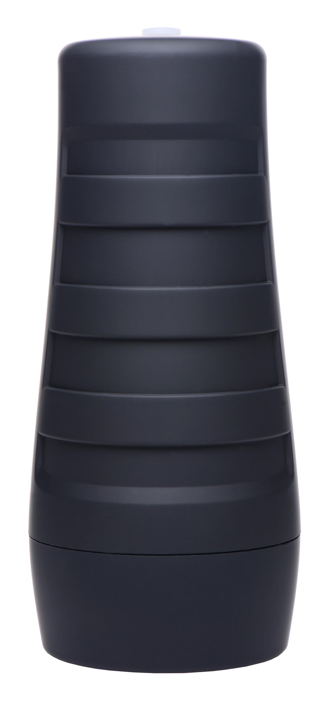 Air-tight light mouth stroker with black detailing and white cap