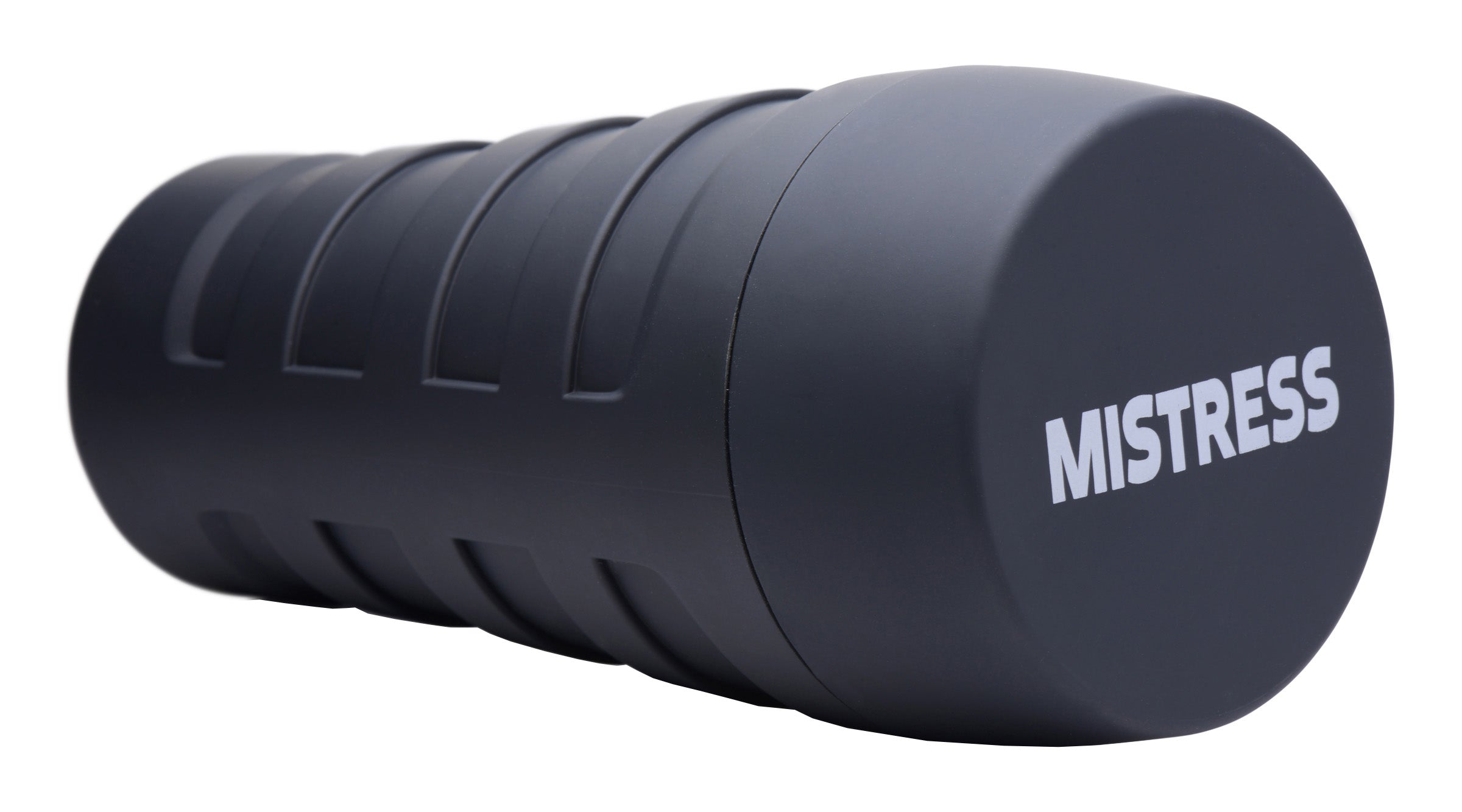 Light-toned mouth stroker with 'Mistress' label on black casing