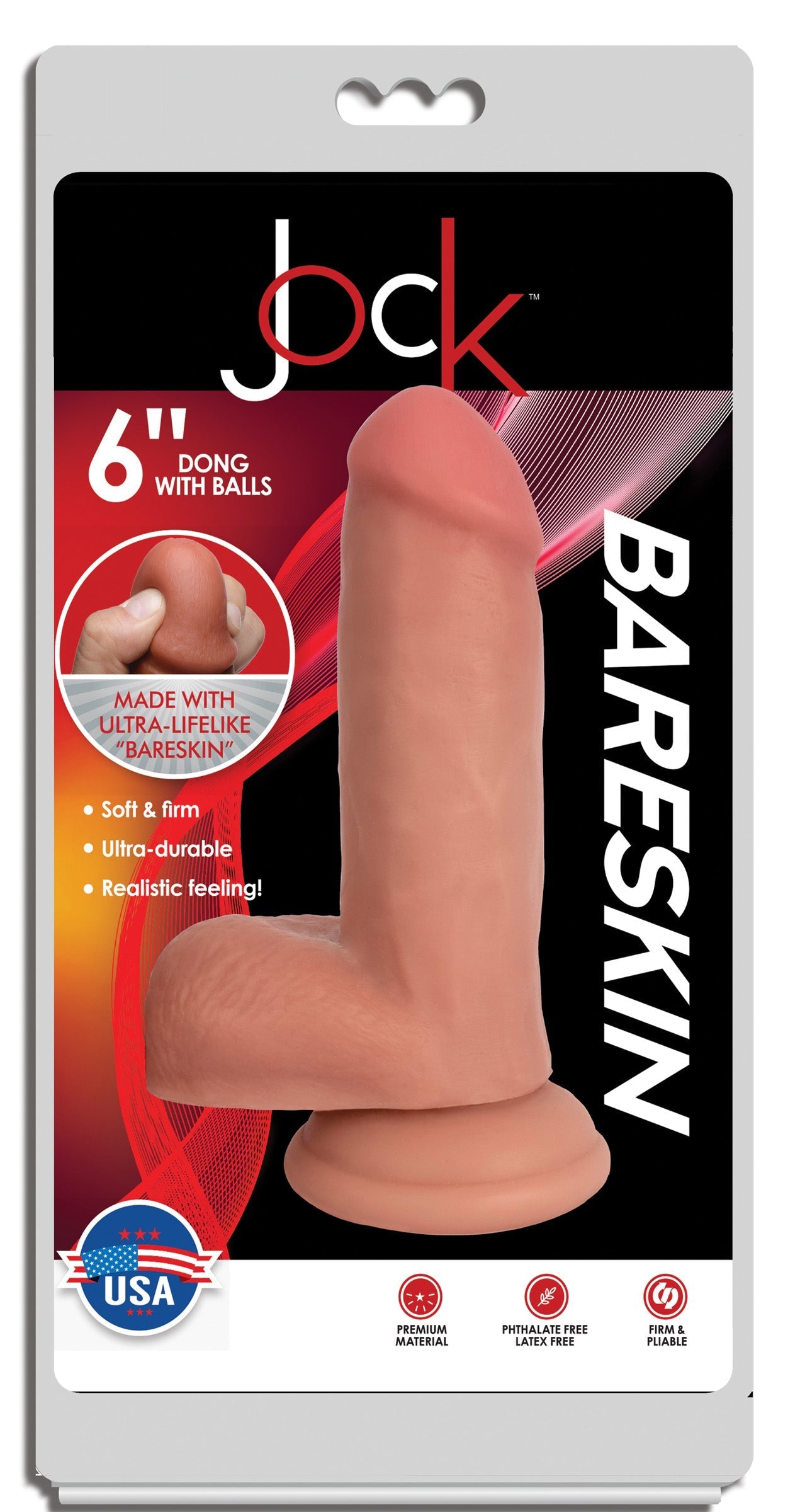 Jock Light Bareskin 6-inch Realistic Dildo with Balls