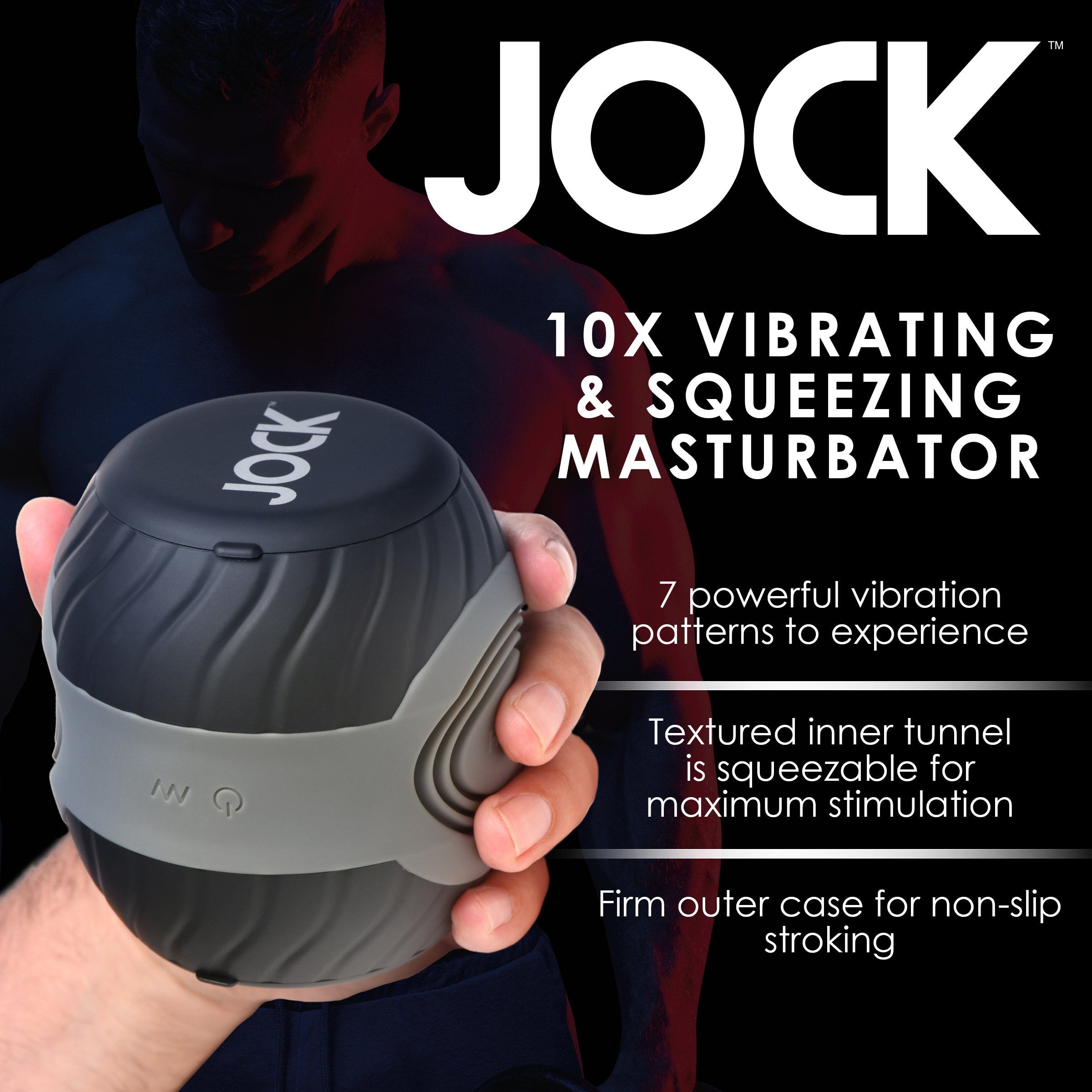 10x Masturbator with vibration and squeezing features