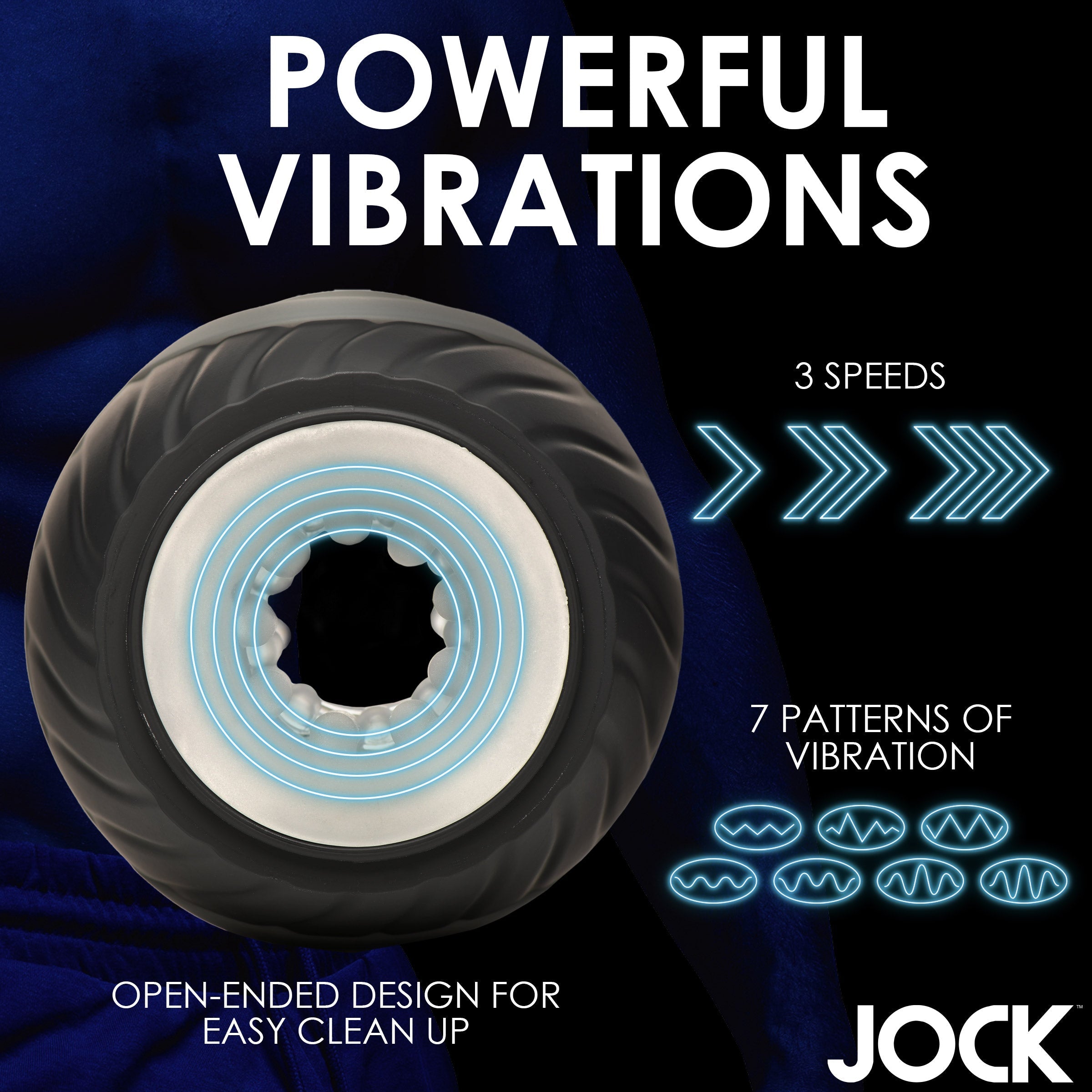 Intense vibration function of the 10x Masturbator