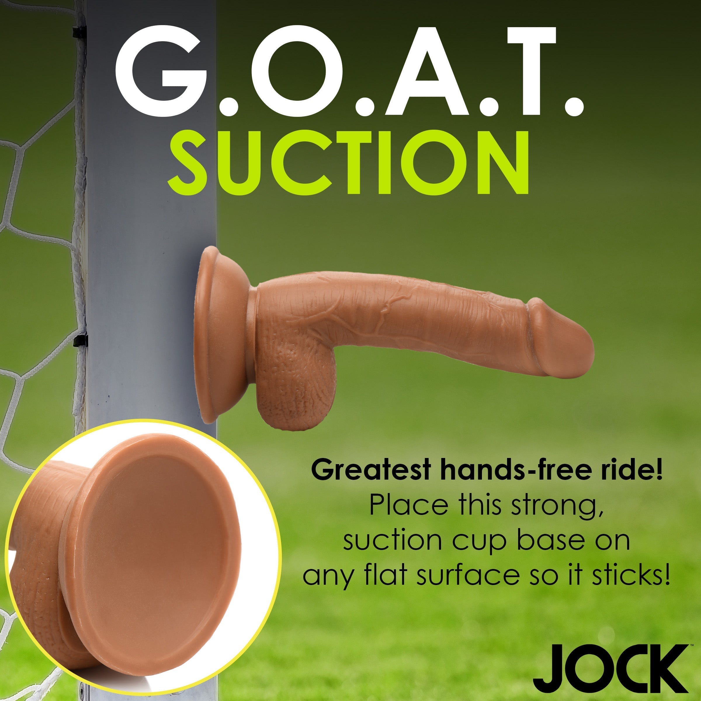 Soccer-themed Soccer Sam 7 Inch Dildo with a unique suction feature