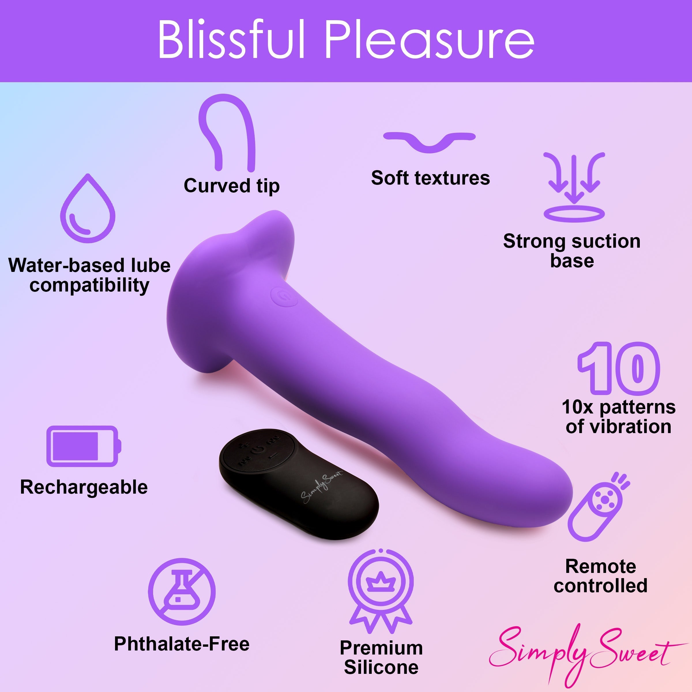 Purple Silicone Vibrator Designed for Blissful Pleasure