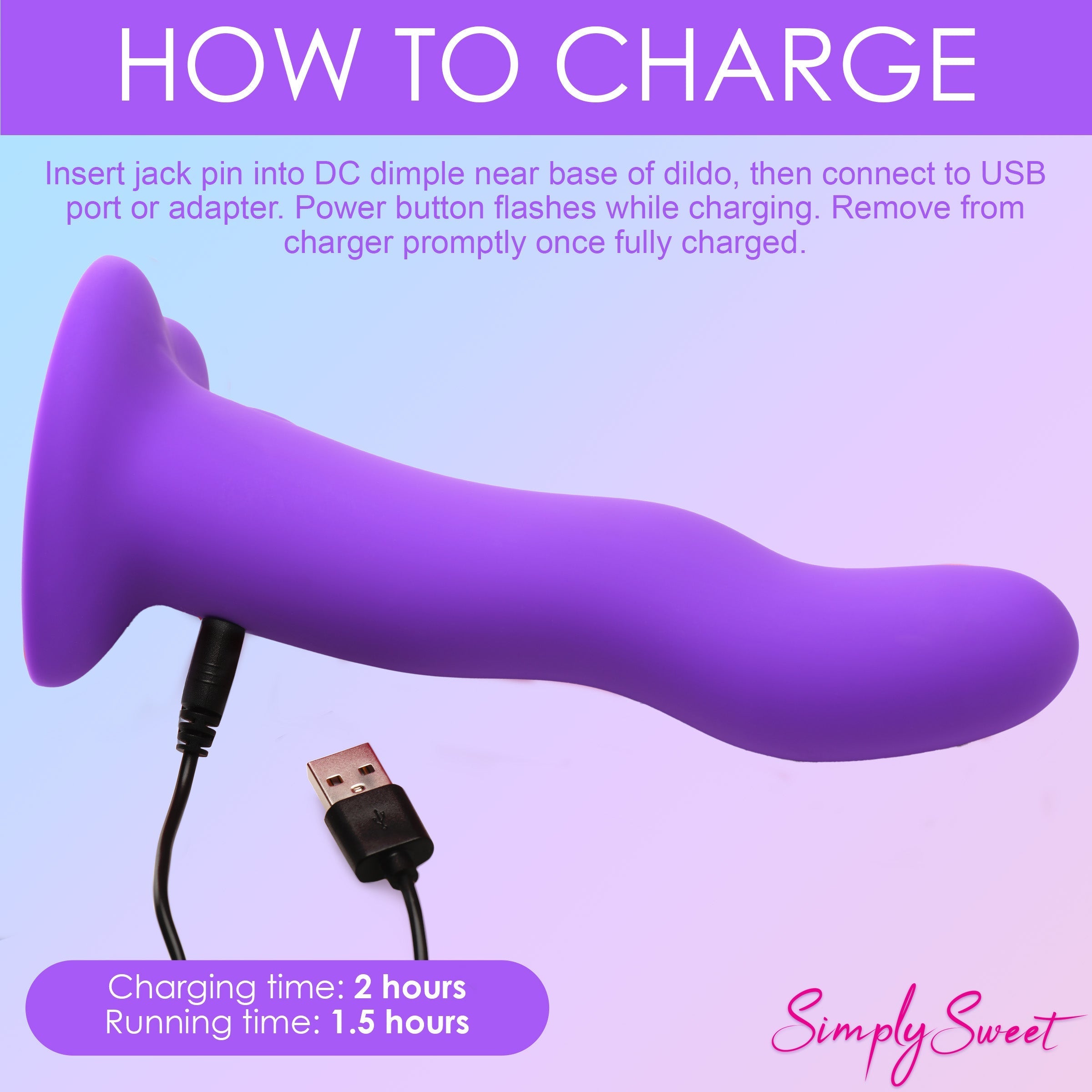 Sleek Purple Silicone Vibrator with Multiple Speed Settings