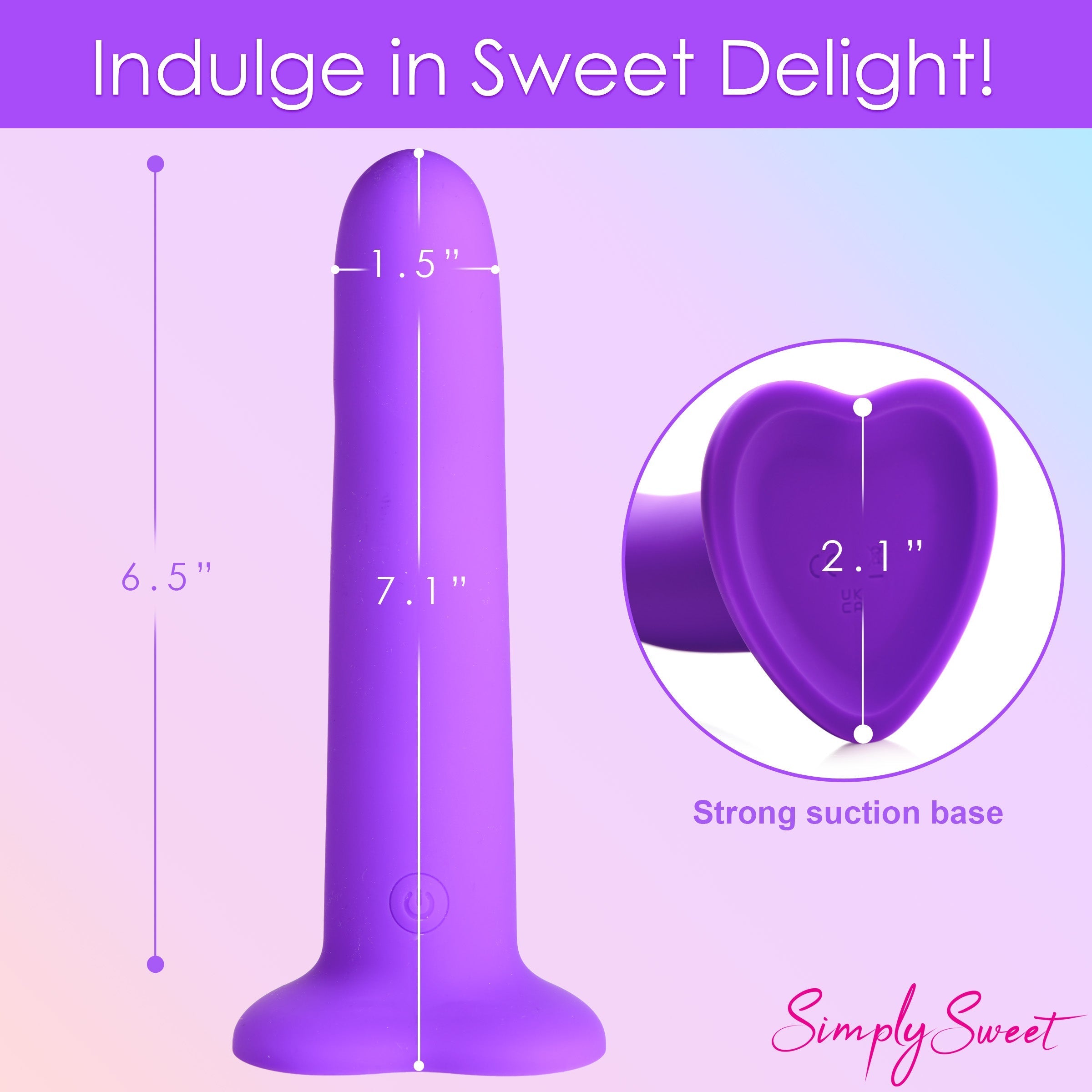 Purple 21x Vibrating Wavy Silicone Dildo with Textured Surface