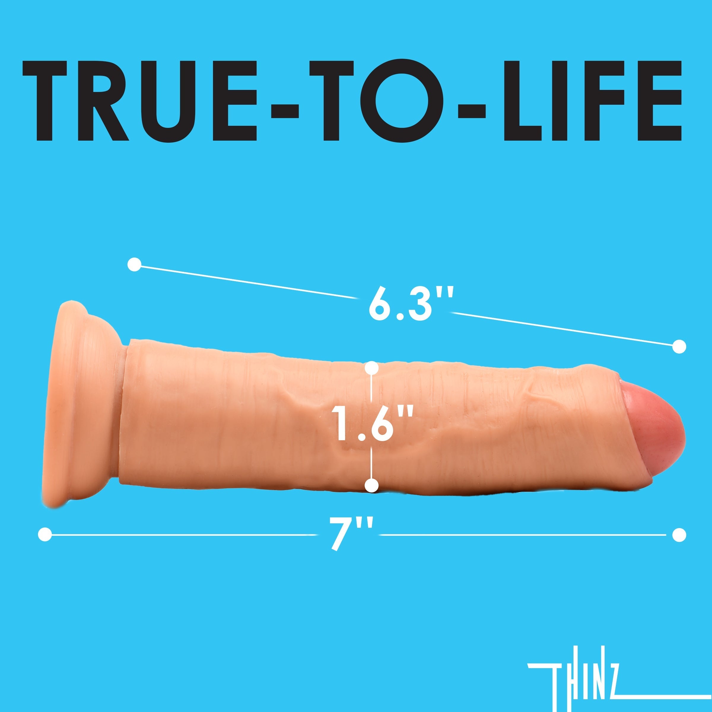 Lifelike 7-inch silicone dildo with detailed features