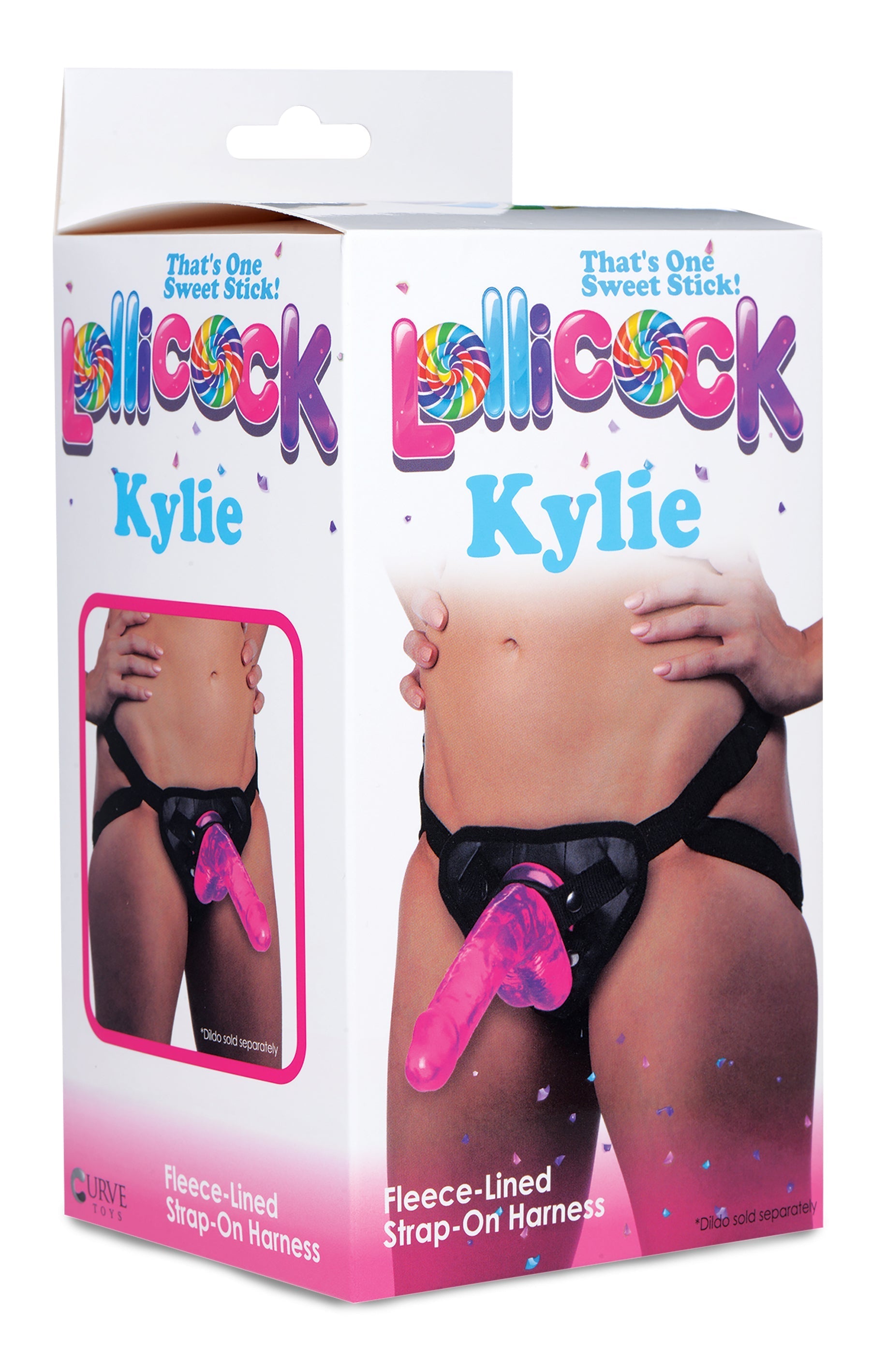 Packaging of the Kylie fleece-lined strap-on harness