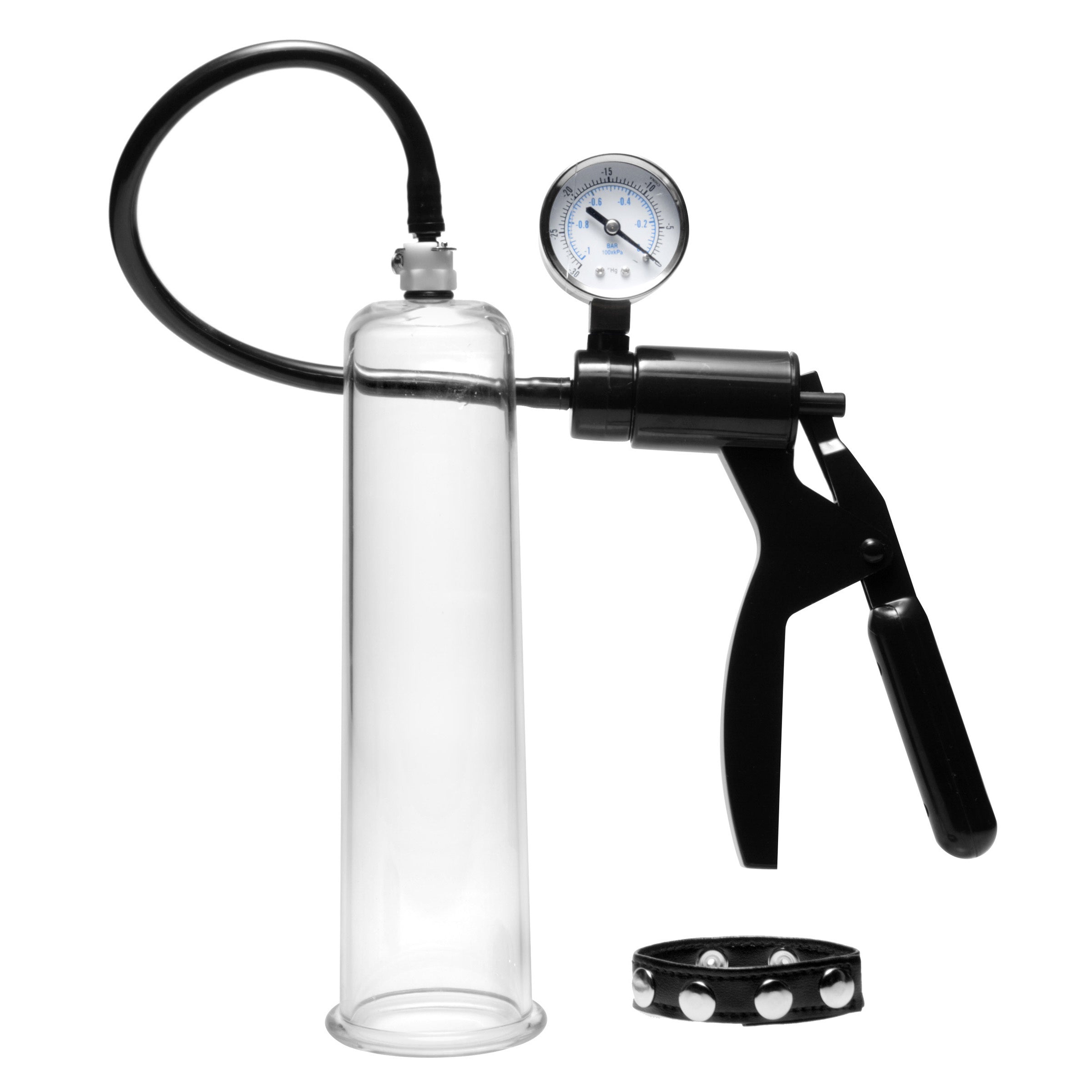 The Premium Pumping Kit's manual pressure pump and storage bottle