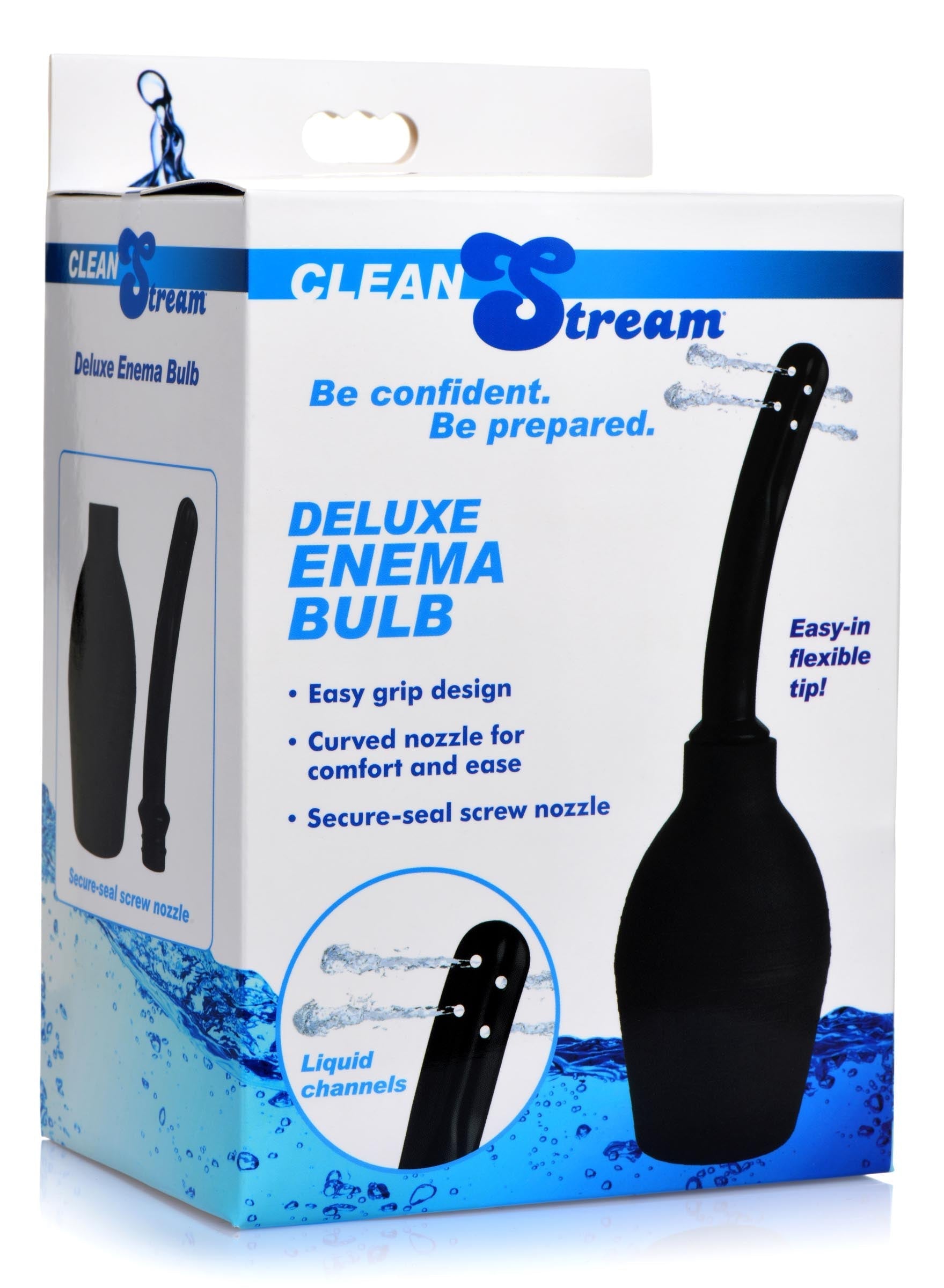 Cleanstream Deluxe Enema Bulb with product information and instructions