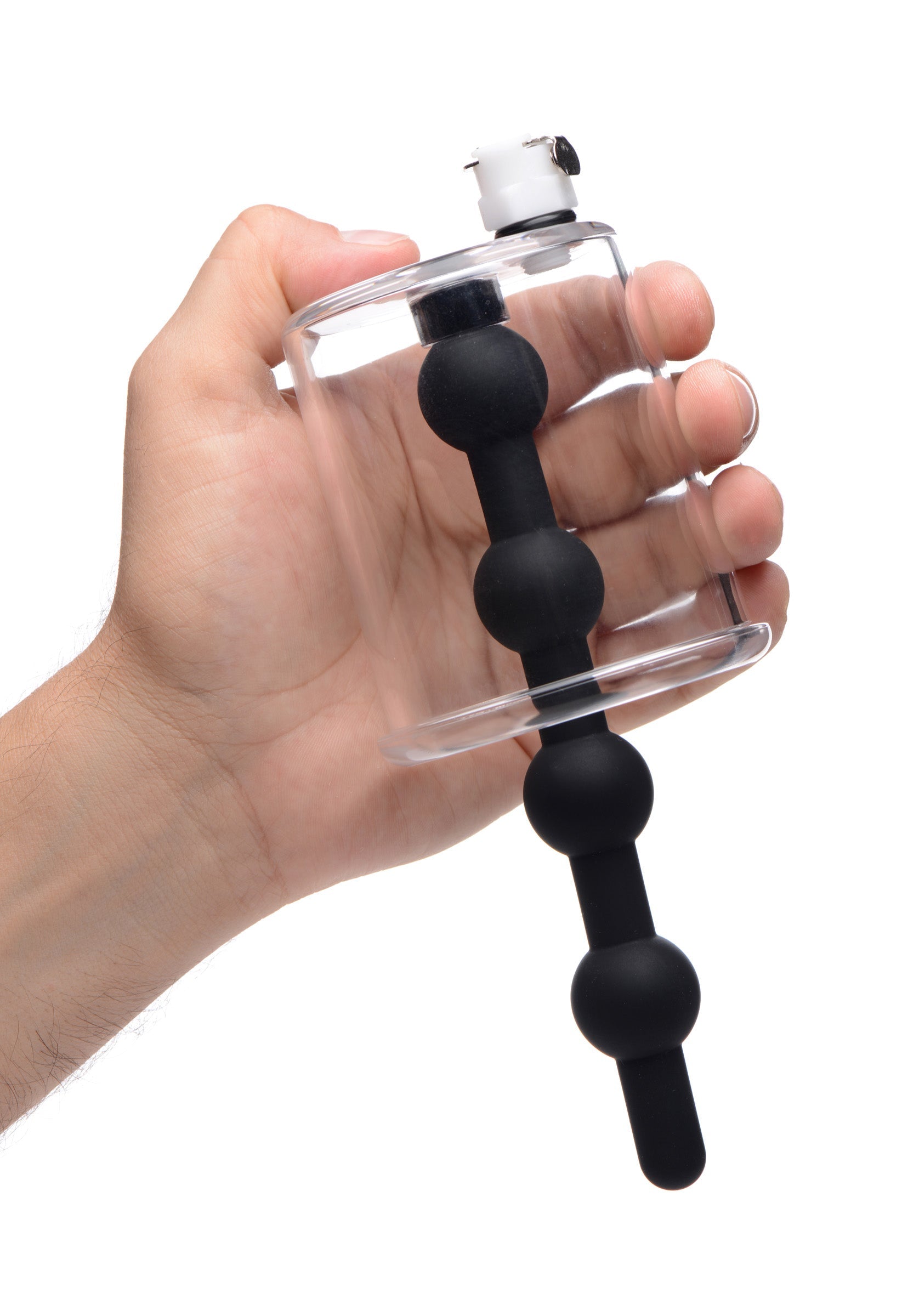 Hand holding the Rosebud Cylinder to show the scale of the product