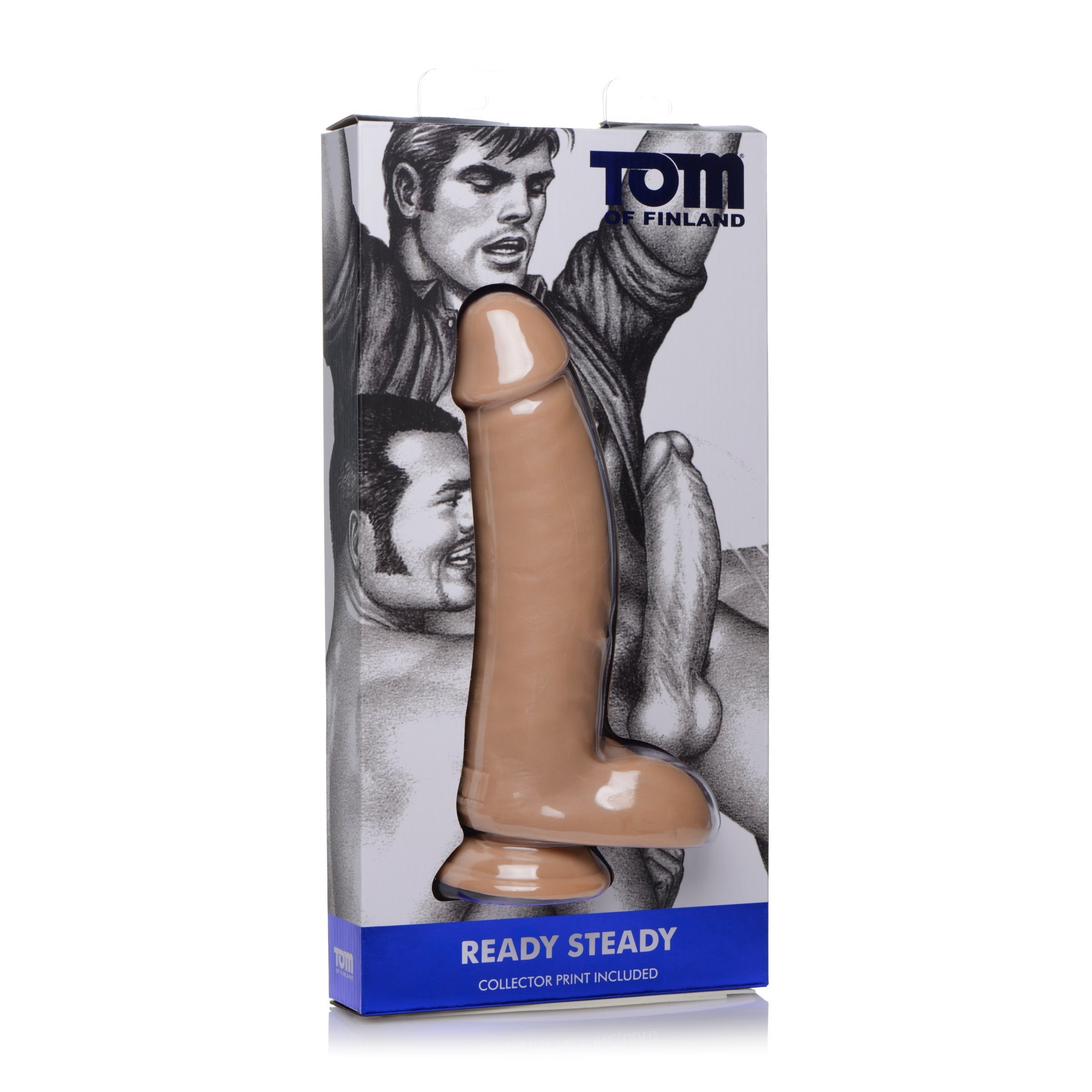 Tom of Finland Ready Steady Realistic Dildo with a brown color tone